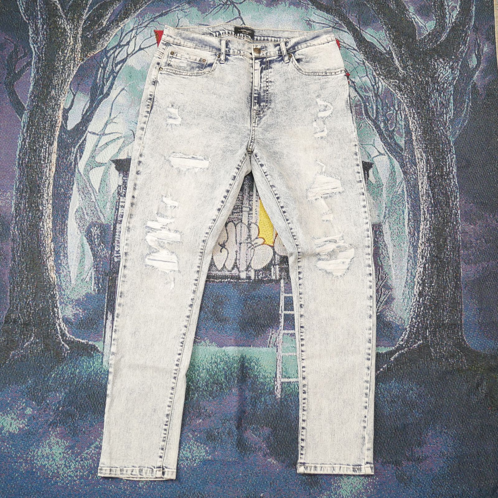 Ed Hardy Ed Hardy Screaming Tiger Slim Skinny Jeans Size US 34 / EU 50 - 2 Thumbnail