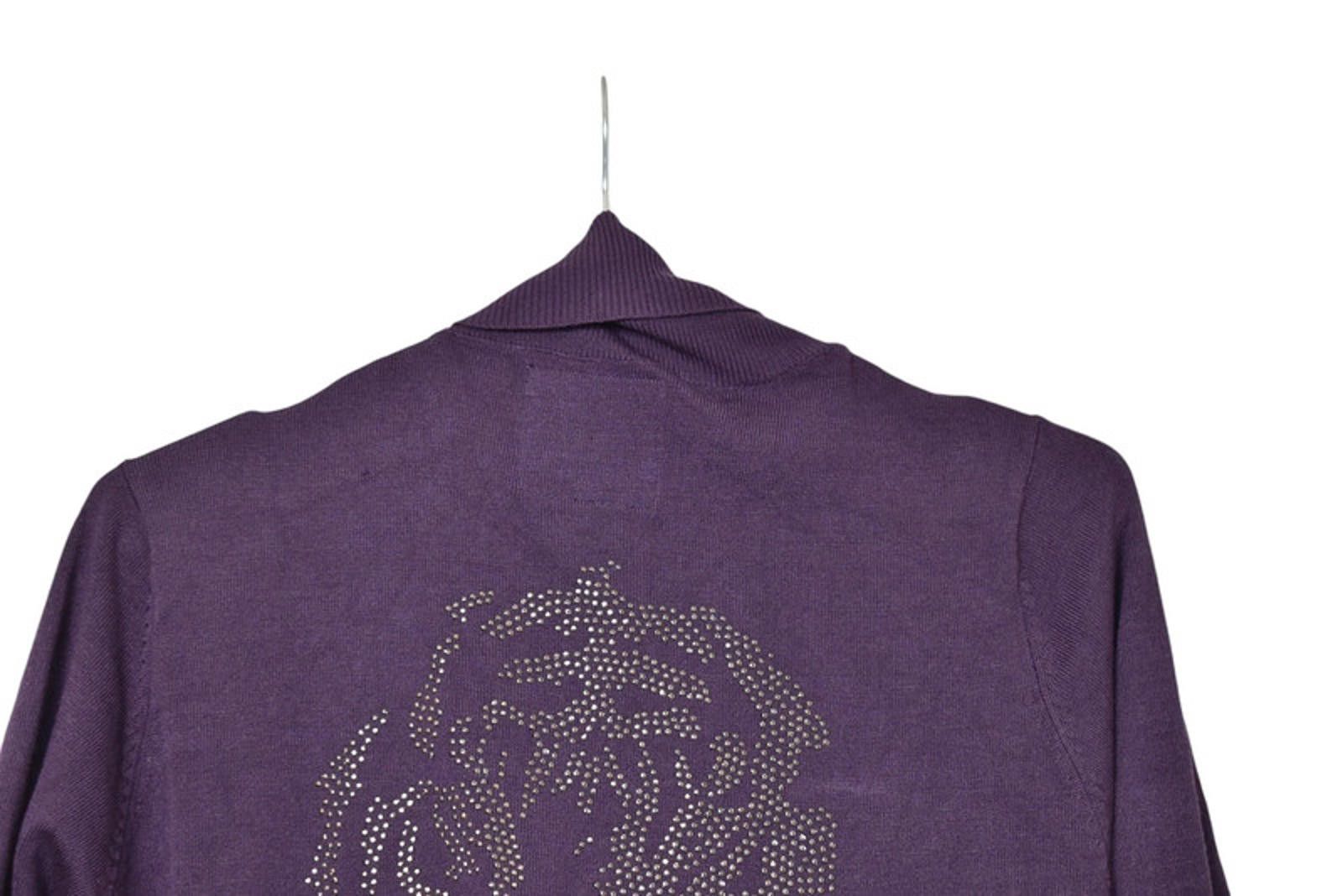 Designer Pulz Jeans Sara Cardigan 1307 Size M Purple Lion print long Size M / US 6-8 / IT 42-44 - 4 Thumbnail