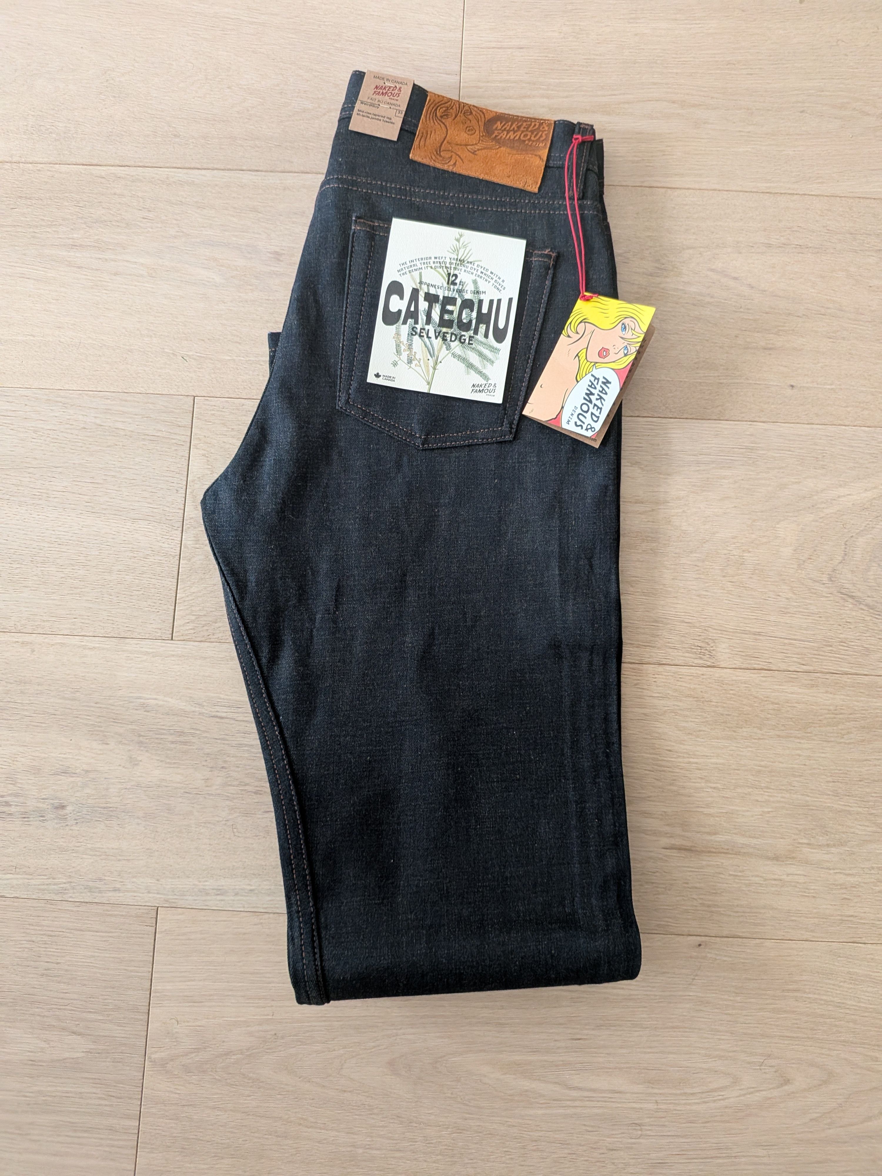 Made in Canada - NEW N&F Weird Guy Catechu Denim - 33w