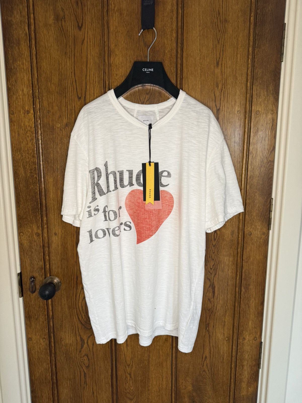 Rhude Rhude is for lovers logo white heart t shirt XL $380 Size US XL / EU 56 / 4 - 1 Thumbnail