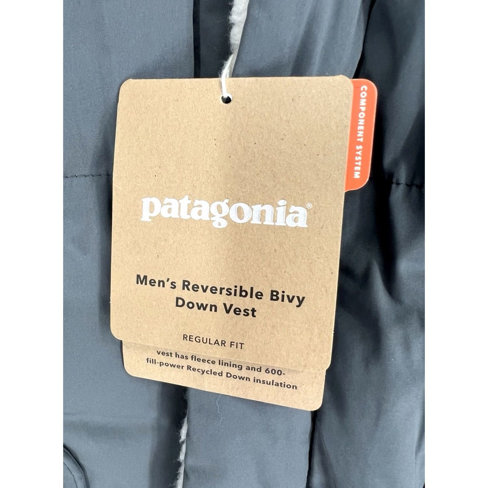 Patagonia Patagonia Bivy Down Puffer Vest Forged Gray Reversible Mens 2XL Nylon Zip Snap Stand-Up Collar Insulated 600 Size US XXL / EU 58 / 5 - 4 Thumbnail