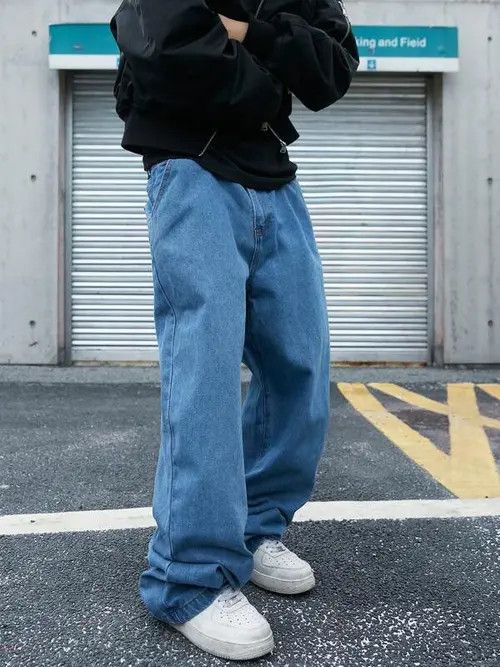 Japanese Brand × Vintage Loose BAGGY Y2K denim jeans pants Size US 34 / EU 50 - 1 Thumbnail