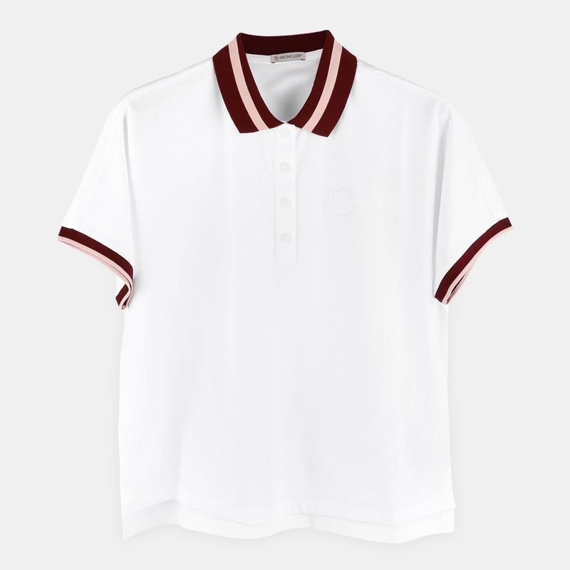 Moncler Women's Color-Blocked Embroidered Logo Polo Short Sl, Women's