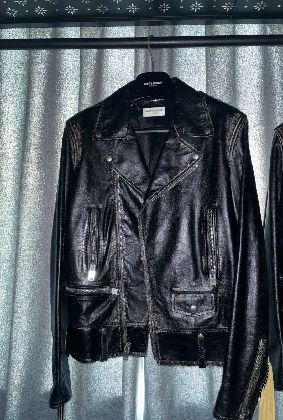 Saint Laurent Paris Saint Laurent SLP 2016FW Fringed Distressed Leather Jacket Size US S / EU 44-46 / 1 - 3 Thumbnail