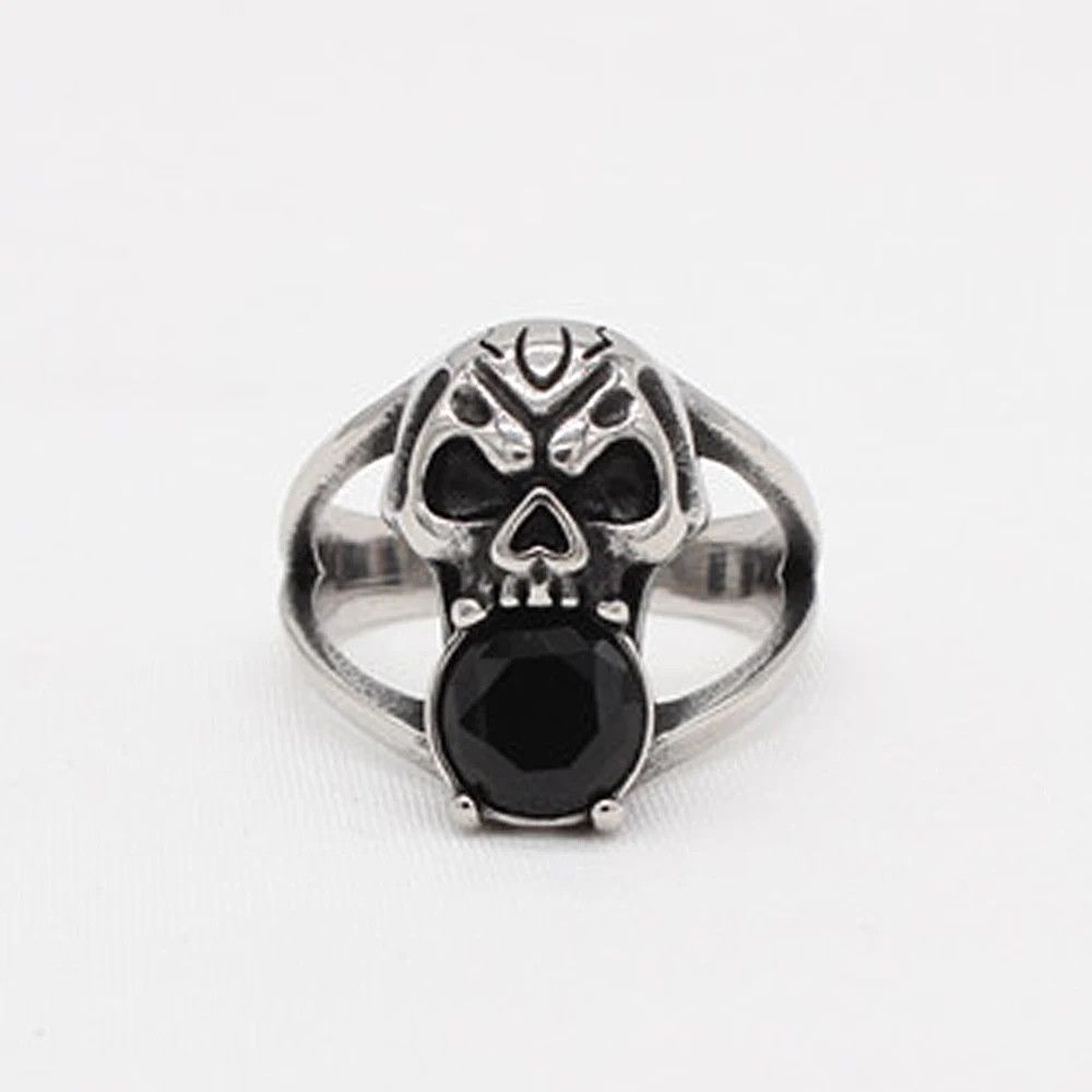 Jewelry Skull Steel Ring Size ONE SIZE - 4 Thumbnail