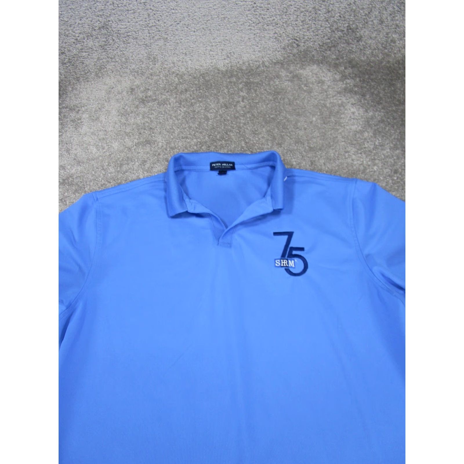 Peter Millar VINTAGE Peter Millar Polo Shirt Mens Large Crown Crafted Short Sleeve Golf Shirt Regular Blue Polyester Men L Size Polo Mens Golf Size US L / EU 52-54 / 3 - 2 Thumbnail