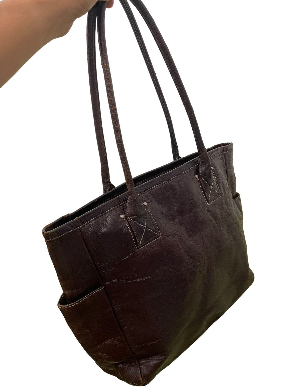 Japanese Brand Full Grain Leather Patina Tsuchiya Kaban Shoulder Bag 3🟩 Size ONE SIZE - 5 Thumbnail