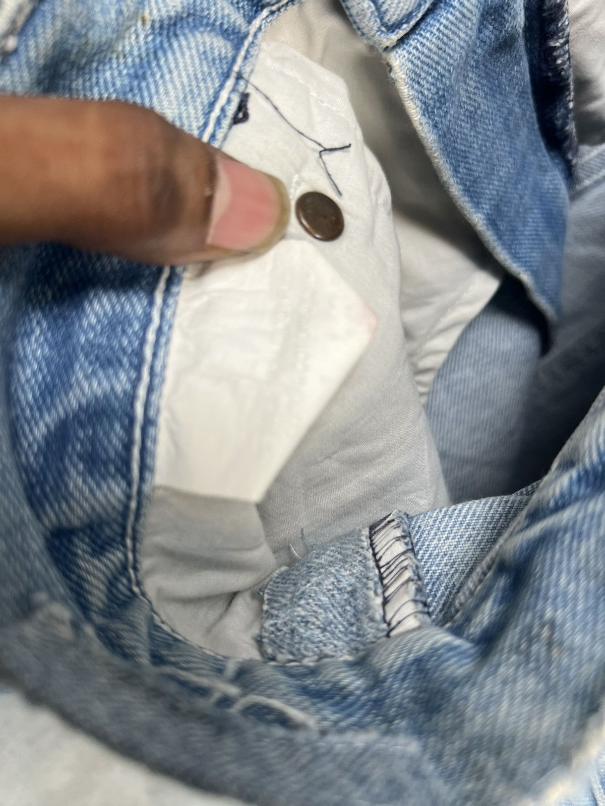 Dickies Rare vintage dickies big daddy hand made painted knee denim Size US 34 / EU 50 - 6 Thumbnail