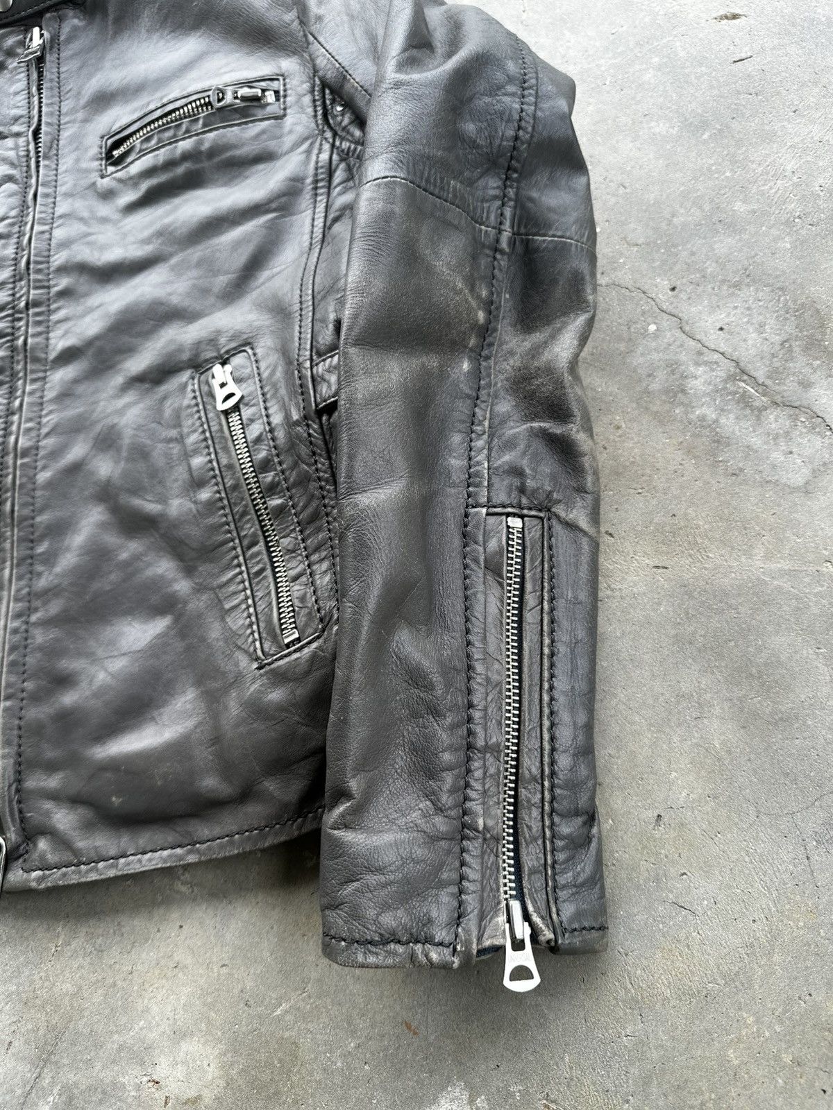 Japanese Brand Another Edition Leather Biker Crop Jacket Size US M / EU 48-50 / 2 - 7 Thumbnail