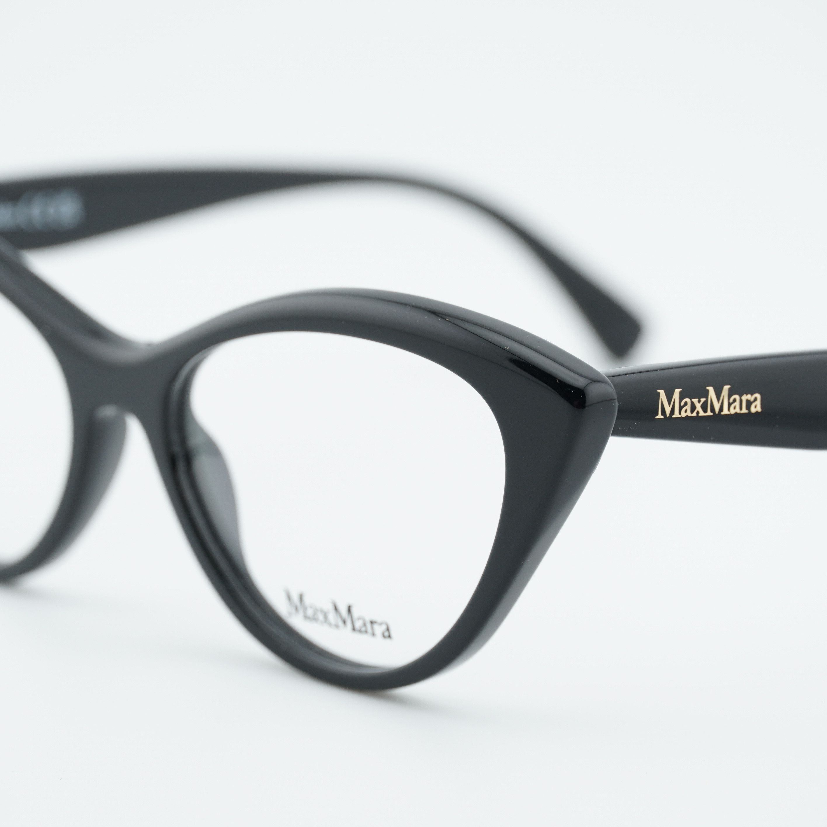 Max Mara Max Mara MM5083 001 Eyeglasses Black 53mm Cat Eye Frame Size ONE SIZE - 2 Thumbnail