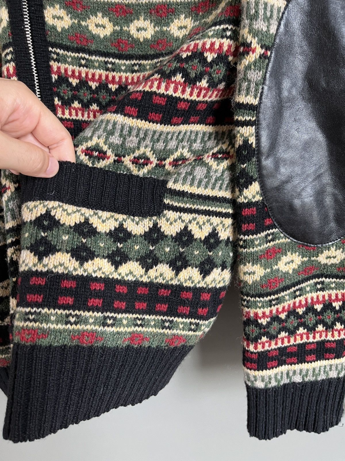 Other Luis Trenker Multicolor Ornamental Zip Wool Sweater Size US L / EU 52-54 / 3 - 8 Thumbnail
