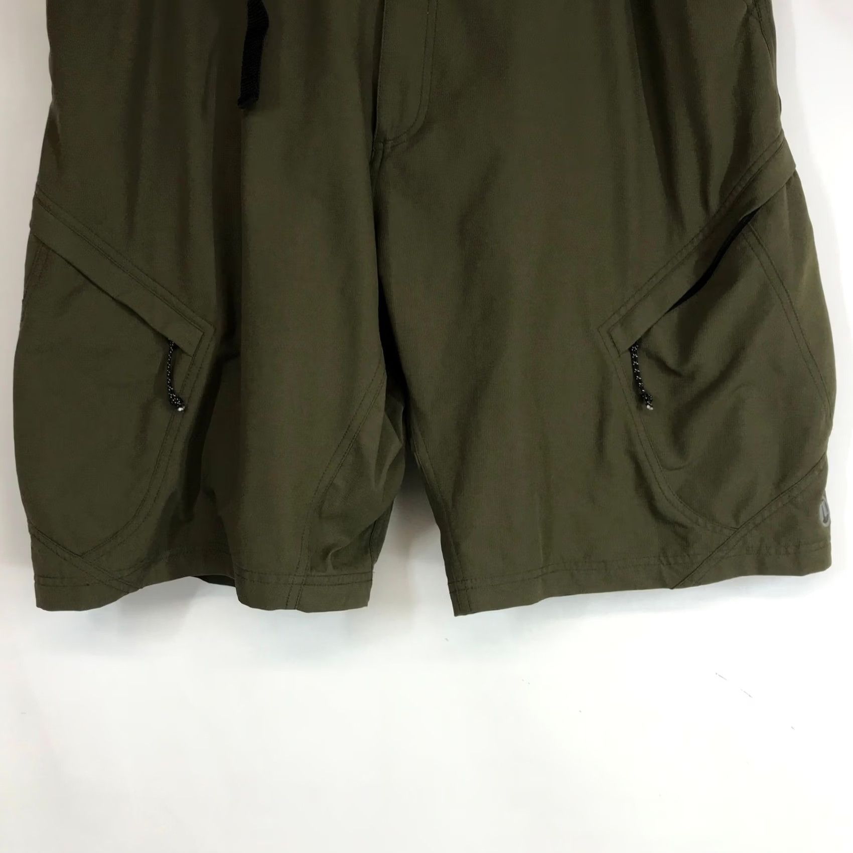 Vintage Navora Men's Olive Green Cargo Shorts XL Nylon Spandex Outdoor Athletic Pockets Belted Quick Dry Breathable Summer Spring Fall Hiking Cycling Bike Size US 36 / EU 52 - 3 Thumbnail