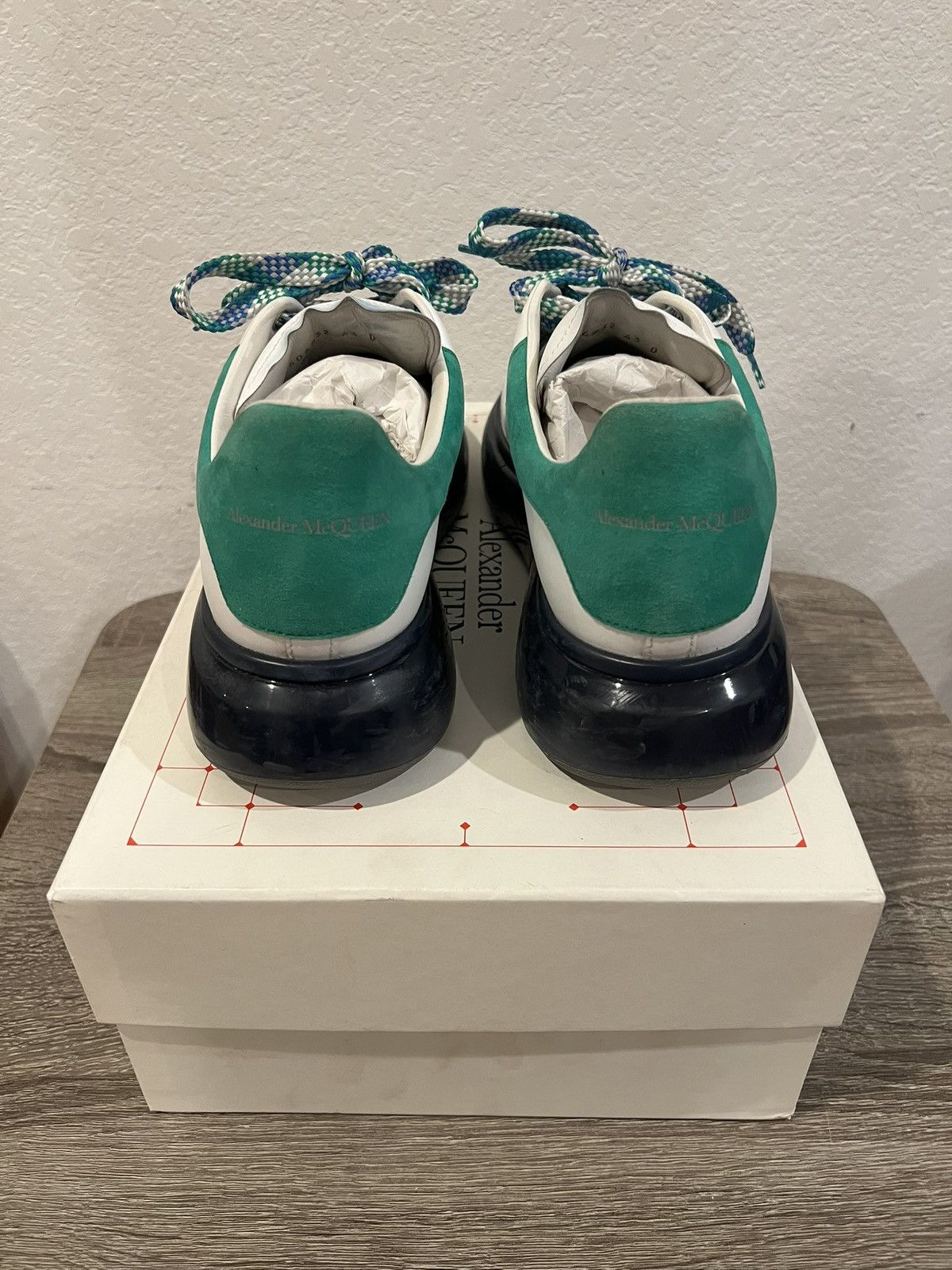 Alexander McQueen Alexander McQueen Oversized Sneaker 'White/Green' Size US 10 / EU 43 - 4 Thumbnail