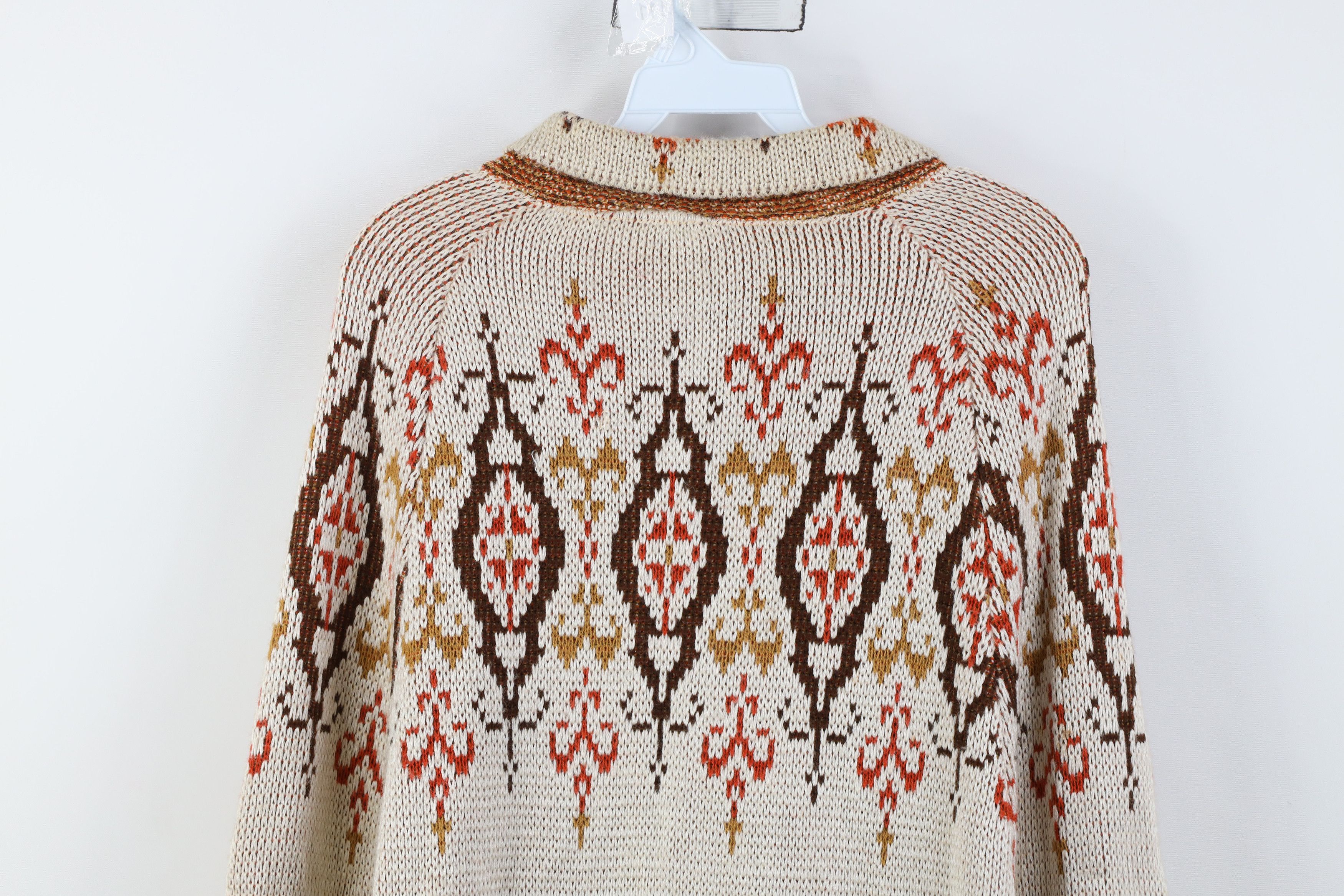 Vintage Vintage 70s Mid Century Modern MCM Knit Poncho Sweater Cape Size ONE SIZE - 14 Thumbnail