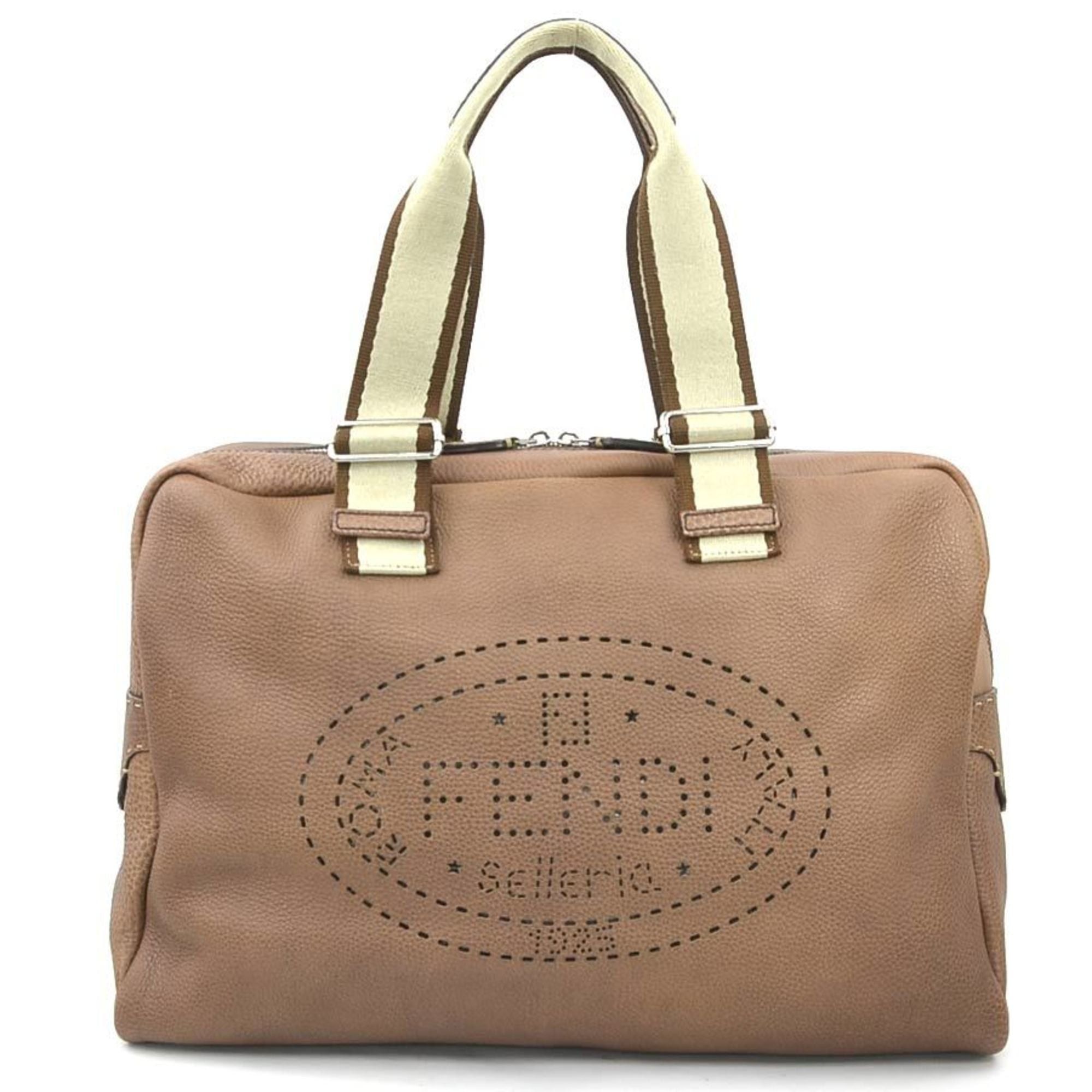 Fendi Fendi Selleria handbag in brown and silver leather canvas for men women, model 2372-8BL094 e61133a Size ONE SIZE - 1 Thumbnail