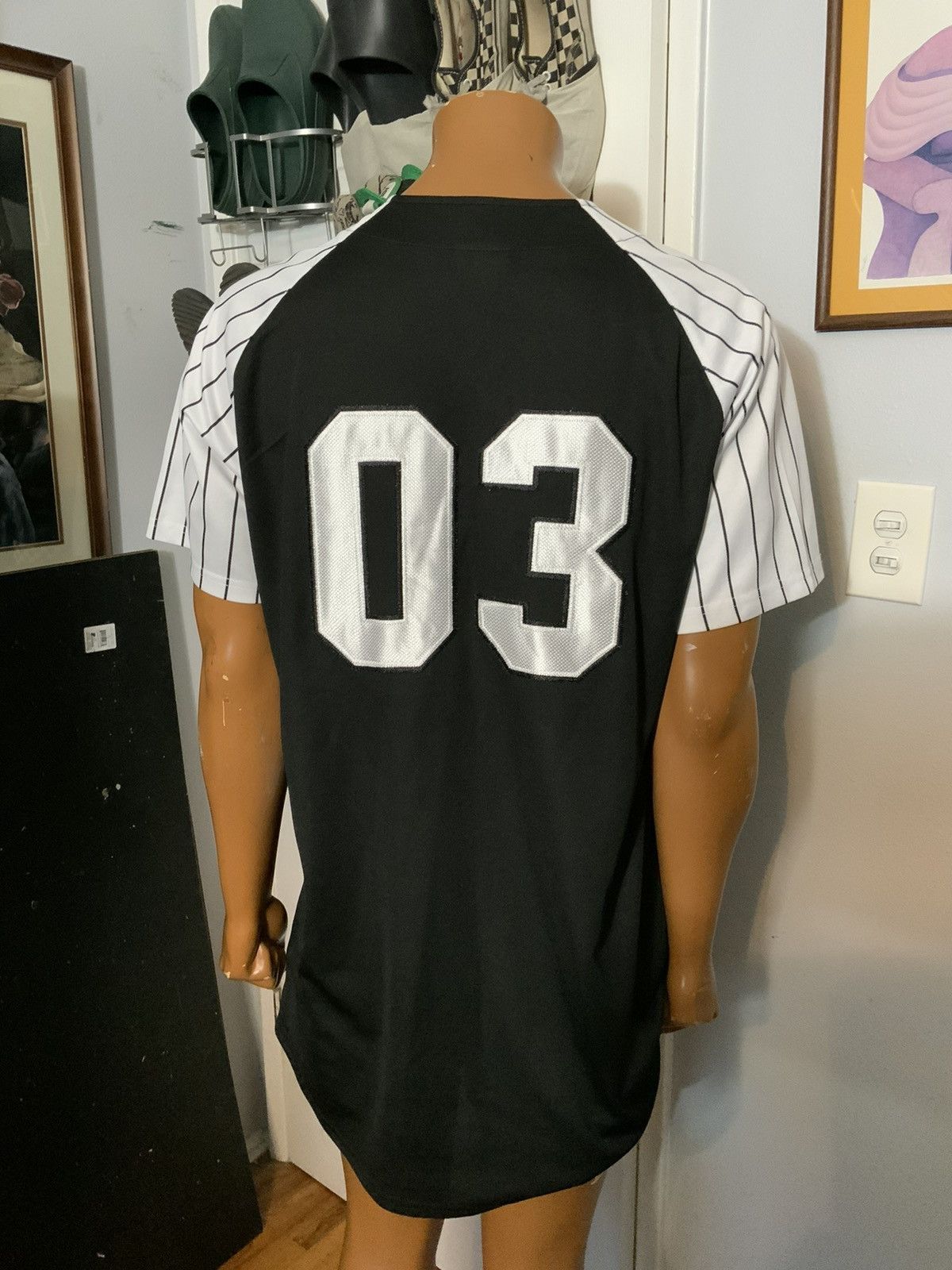 Other Monsters Dance Gear Hip Hop Pinstripe Sewn Baseball Jersey Size US XXL / EU 58 / 5 - 11 Thumbnail