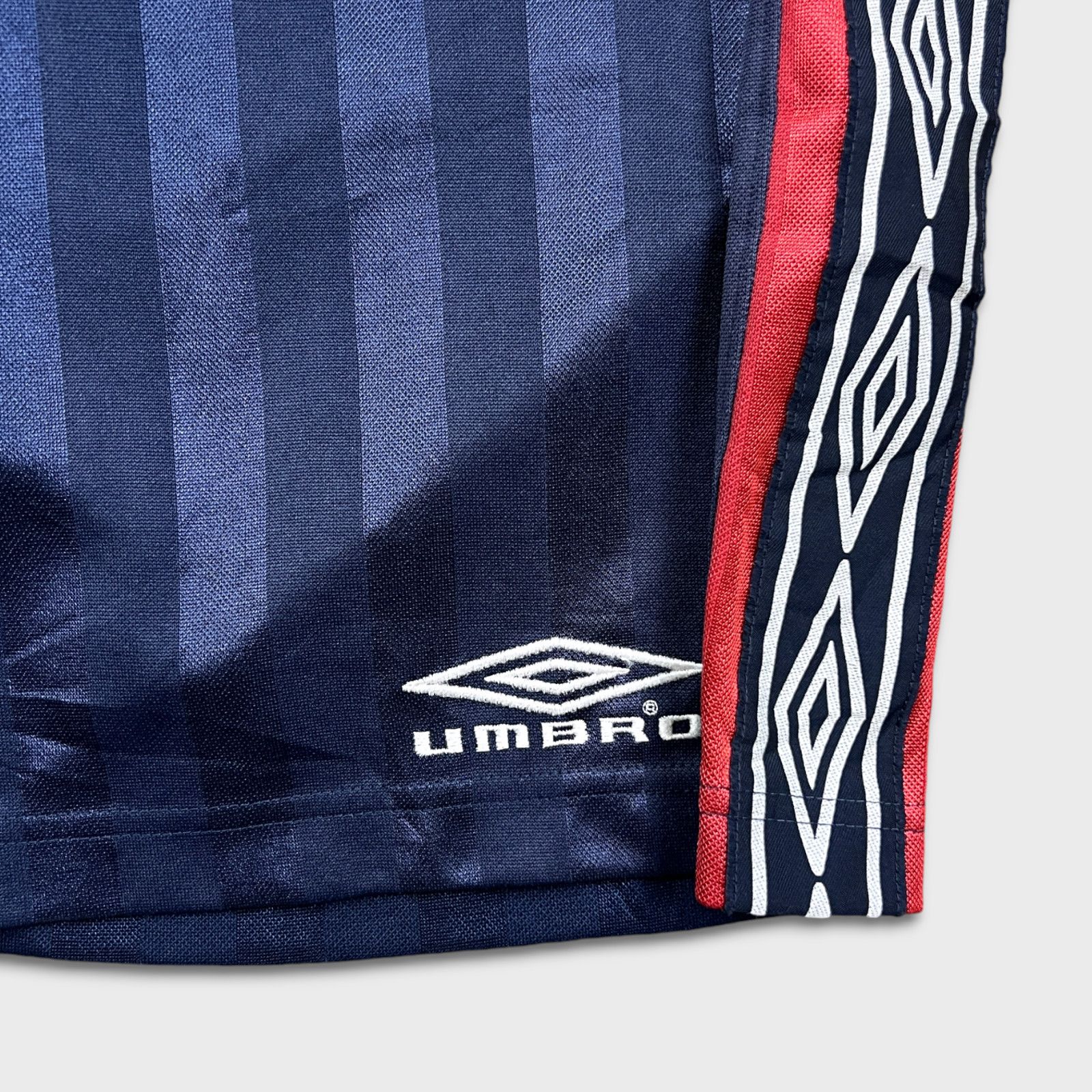 Descente × Umbro × Vintage Umbro x Descente Shorts Striped Side Tape Jaspo Soccer Pants Size US 34 / EU 50 - 3 Thumbnail