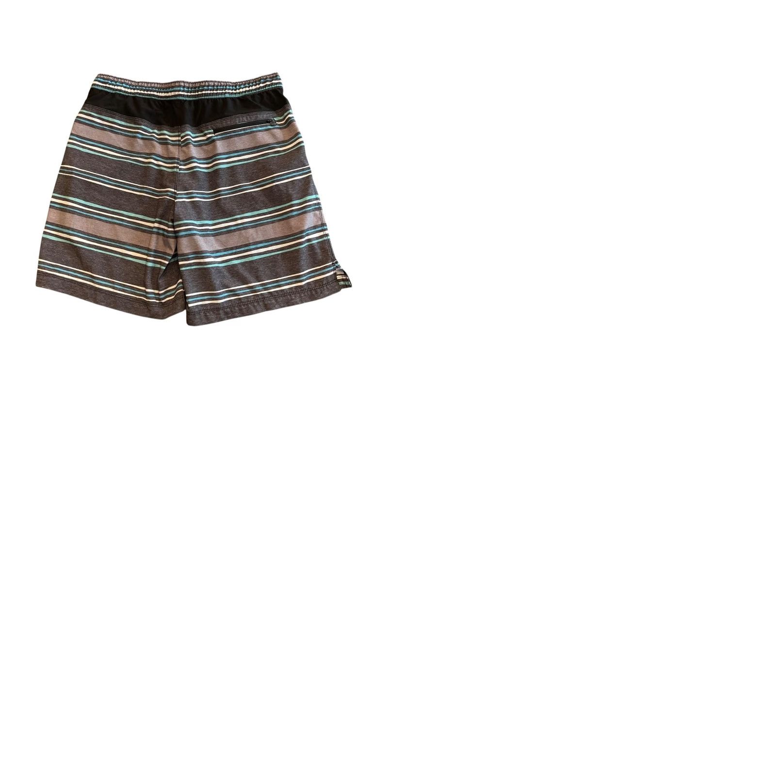 Speedo Speedo Shorts Striped Board Drawstring Gray Blue Mens Swim Large Size US 33 - 9 Thumbnail