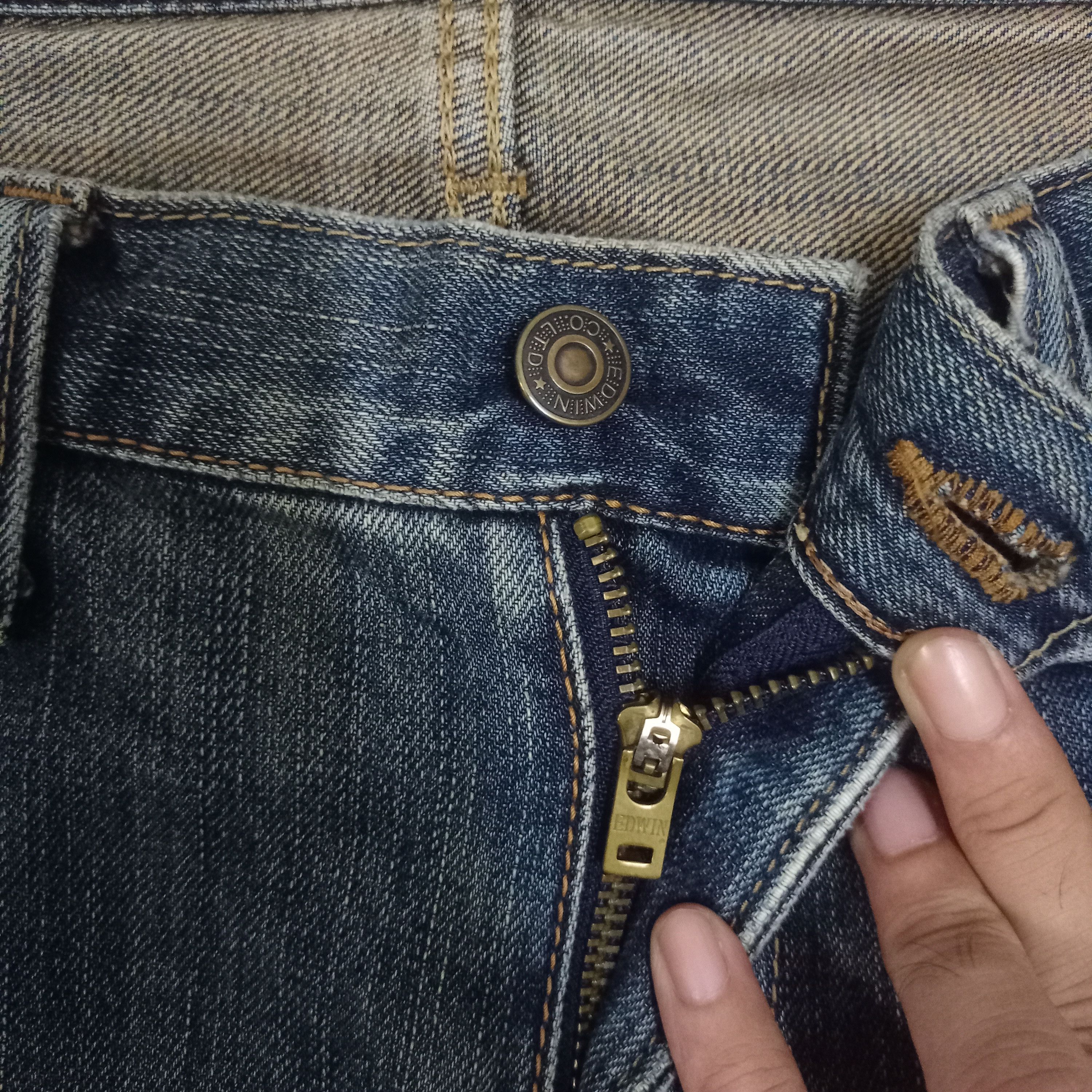 Edwin SALES🔥Vintage Japanese Edwin Distressed Baggy Jeans Size US 34 / EU 50 - 3 Thumbnail