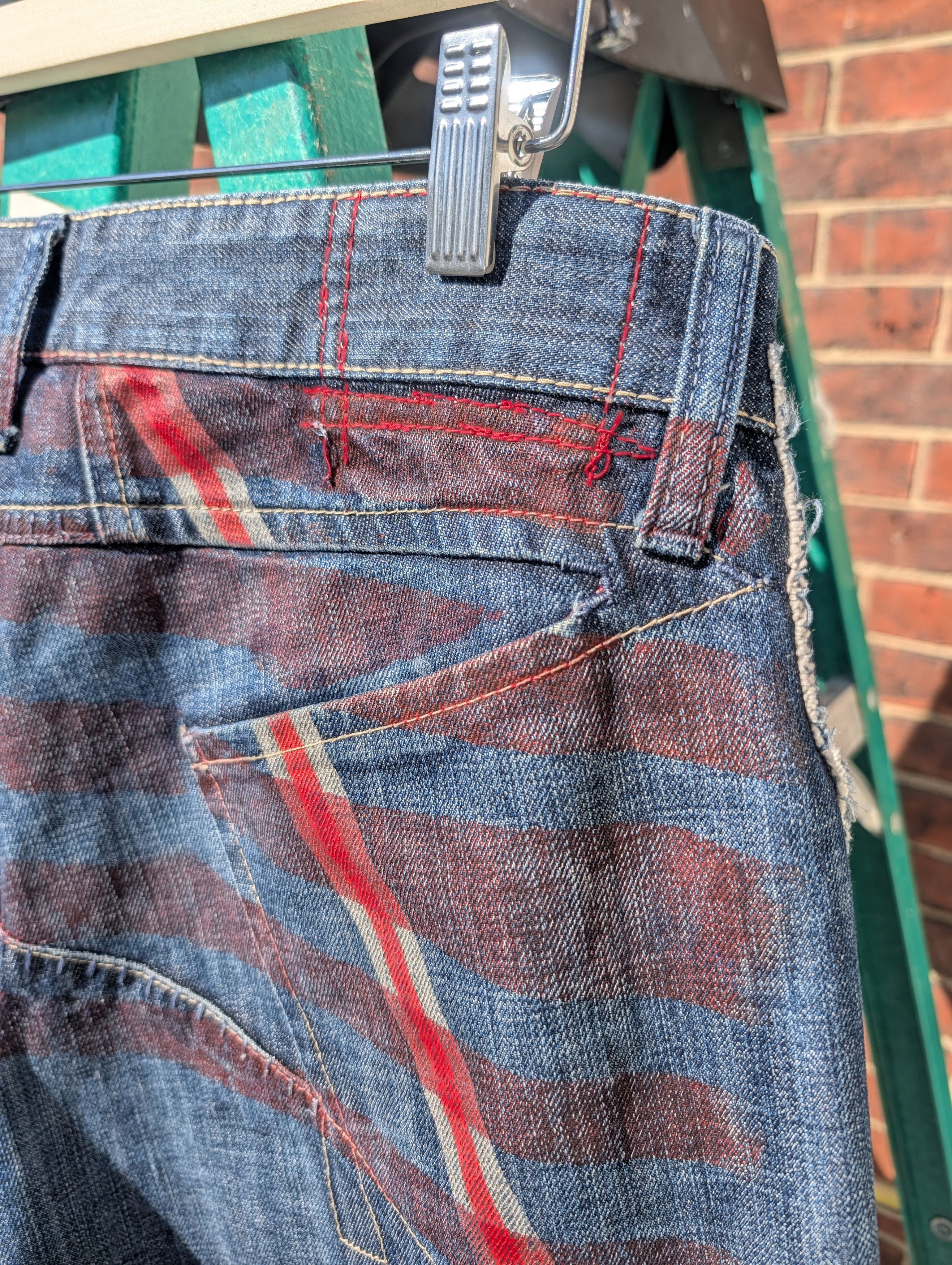 Marithe + Francois Girbaud MF+G American Flag Jeans Size US 34 / EU 50 - 4 Thumbnail