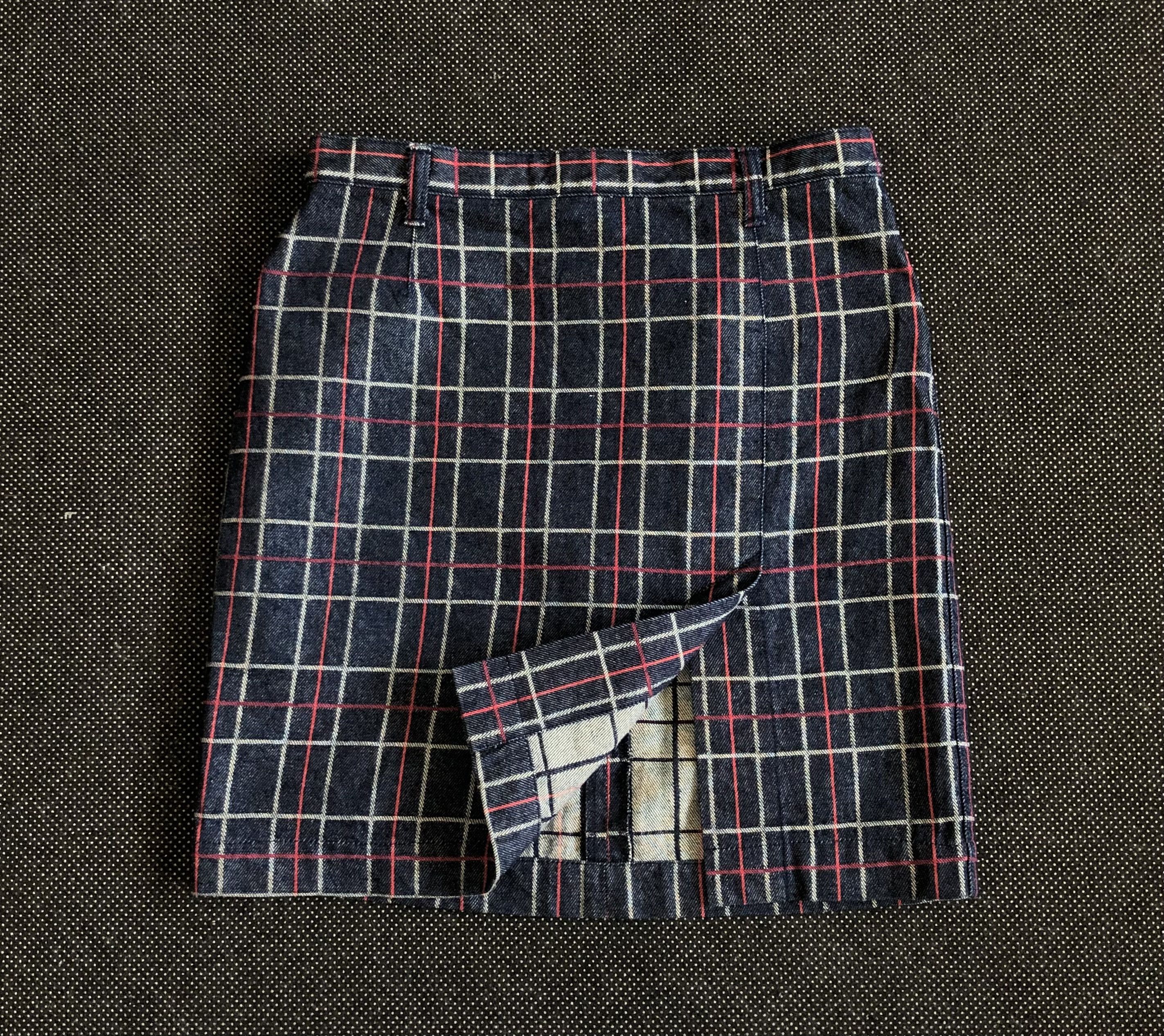 Hysteric Glamour RARE🔥VINTAGE 90’S HYSTERIC DENIM MINI SKIRT CHECKED Size 28" / US 6 / IT 42 - 2 Thumbnail