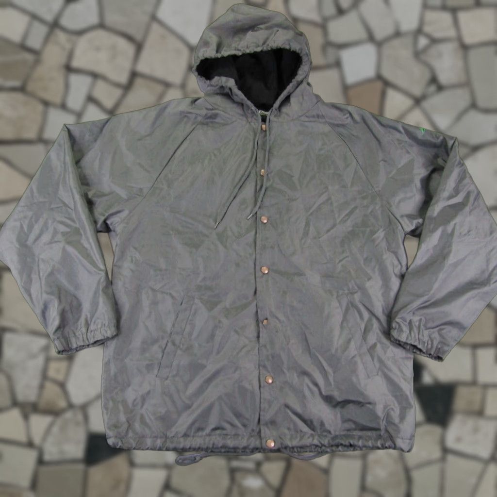 Emerica Emerica Jacket Mens Large Gray Snap Up Windbreaker Skateboarding Skater Coat Size US L / EU 52-54 / 3 - 1 Thumbnail