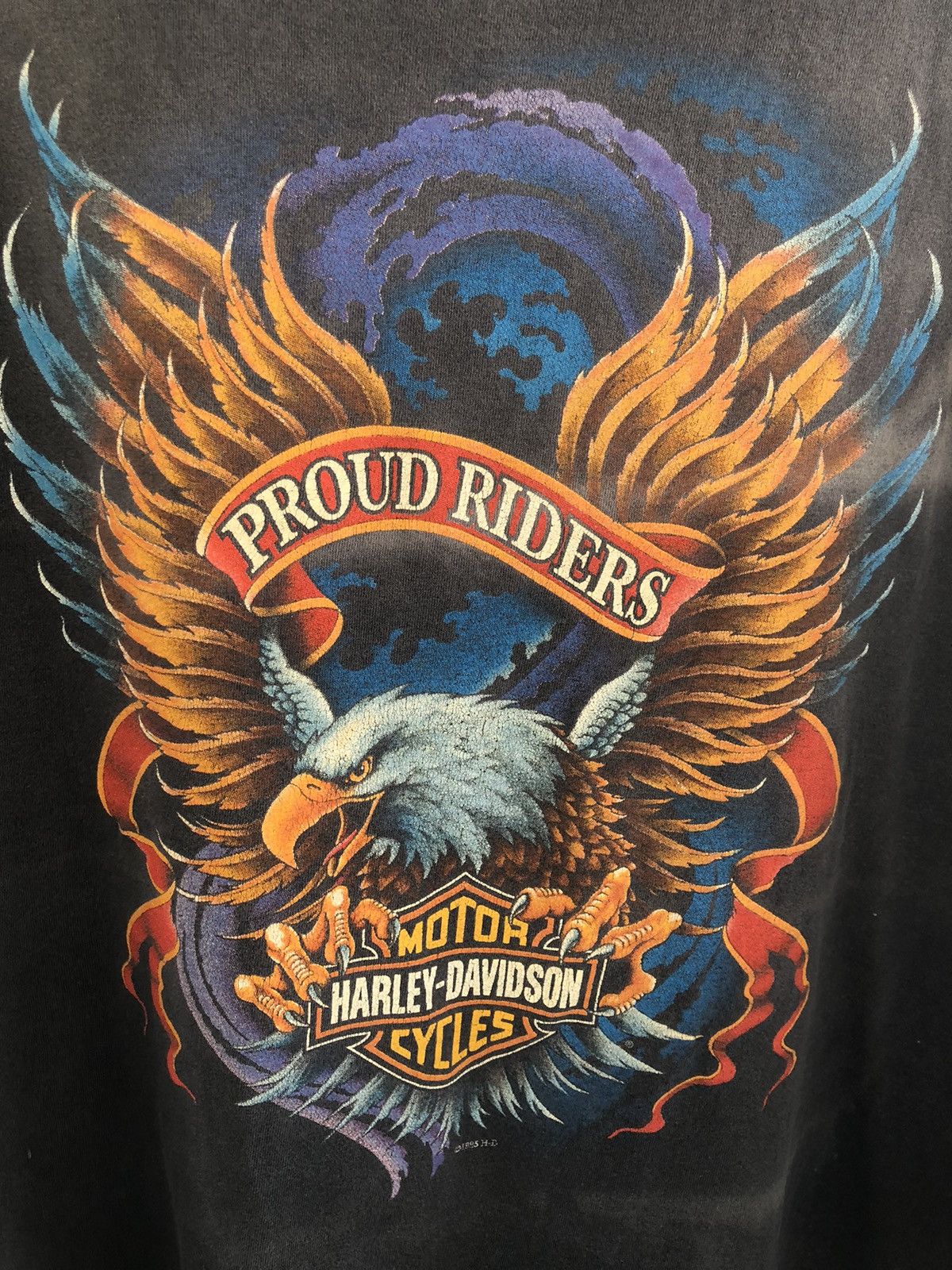 Harley Davidson Vintage 90s Harley Davidson Sun FADED Tee Size US XL / EU 56 / 4 - 18 Thumbnail