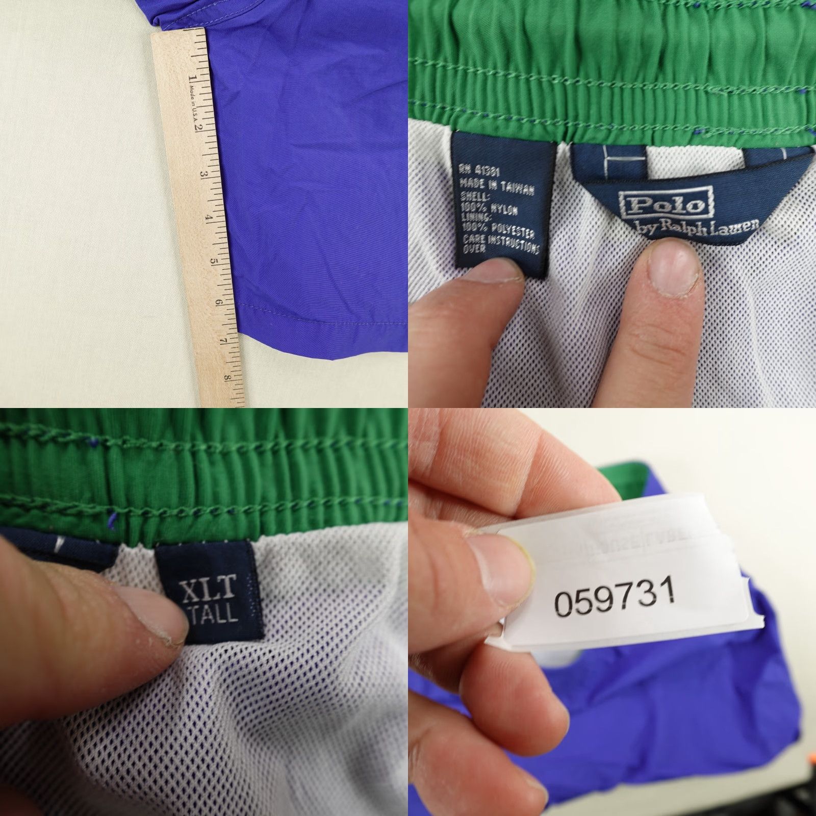 Polo Ralph Lauren Vintage Polo Ralph Lauren Swim Shorts Men XL Tall Blue Lined Bathing Suit Bottoms Size US XL / EU 56 / 4 - 8 Thumbnail