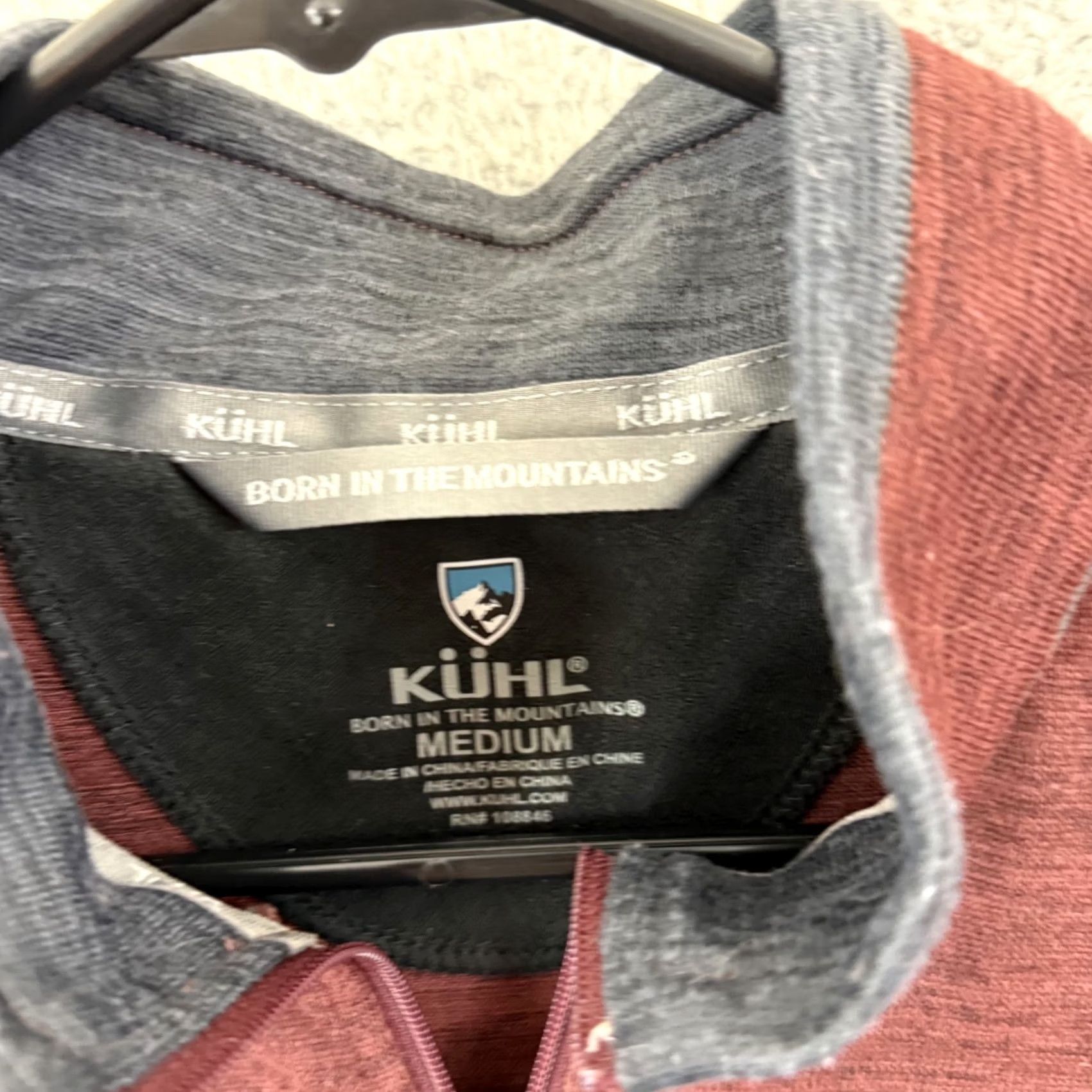 Vintage Kuhl Mens Medium Red Quarter Zip Pullover Wool Polyester Fleece Knit Outdoor Hiking Sweater Long Sleeve Mock Neck Casual Winter Spring Regular Size US M / EU 48-50 / 2 - 6 Thumbnail