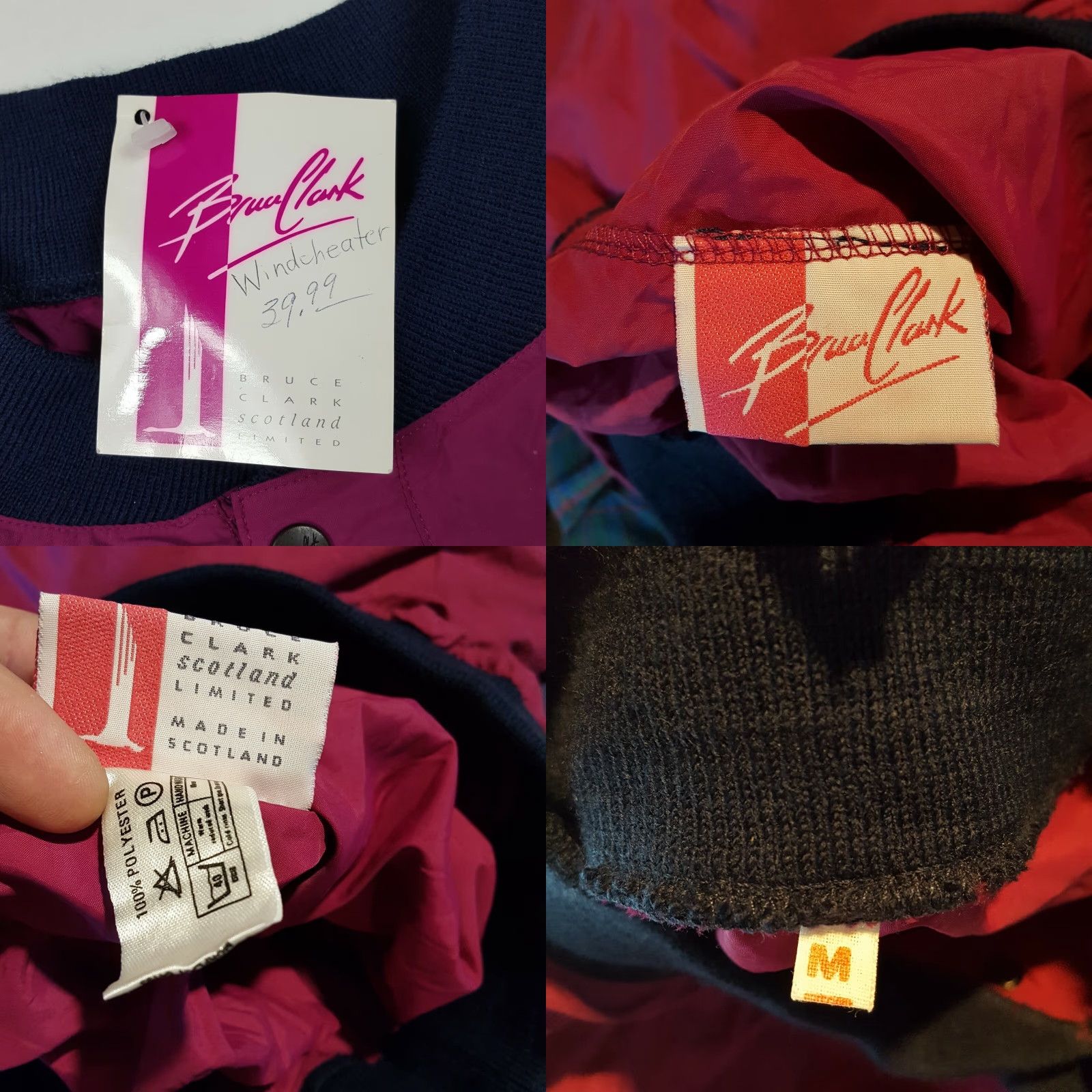 Pinko VINTAGE Bruce Clark Pink Pullover Jacket Women’s Size M 90s Golf Preppy Snap Jacket Regular Mens? Size M / US 6-8 / IT 42-44 - 8 Thumbnail