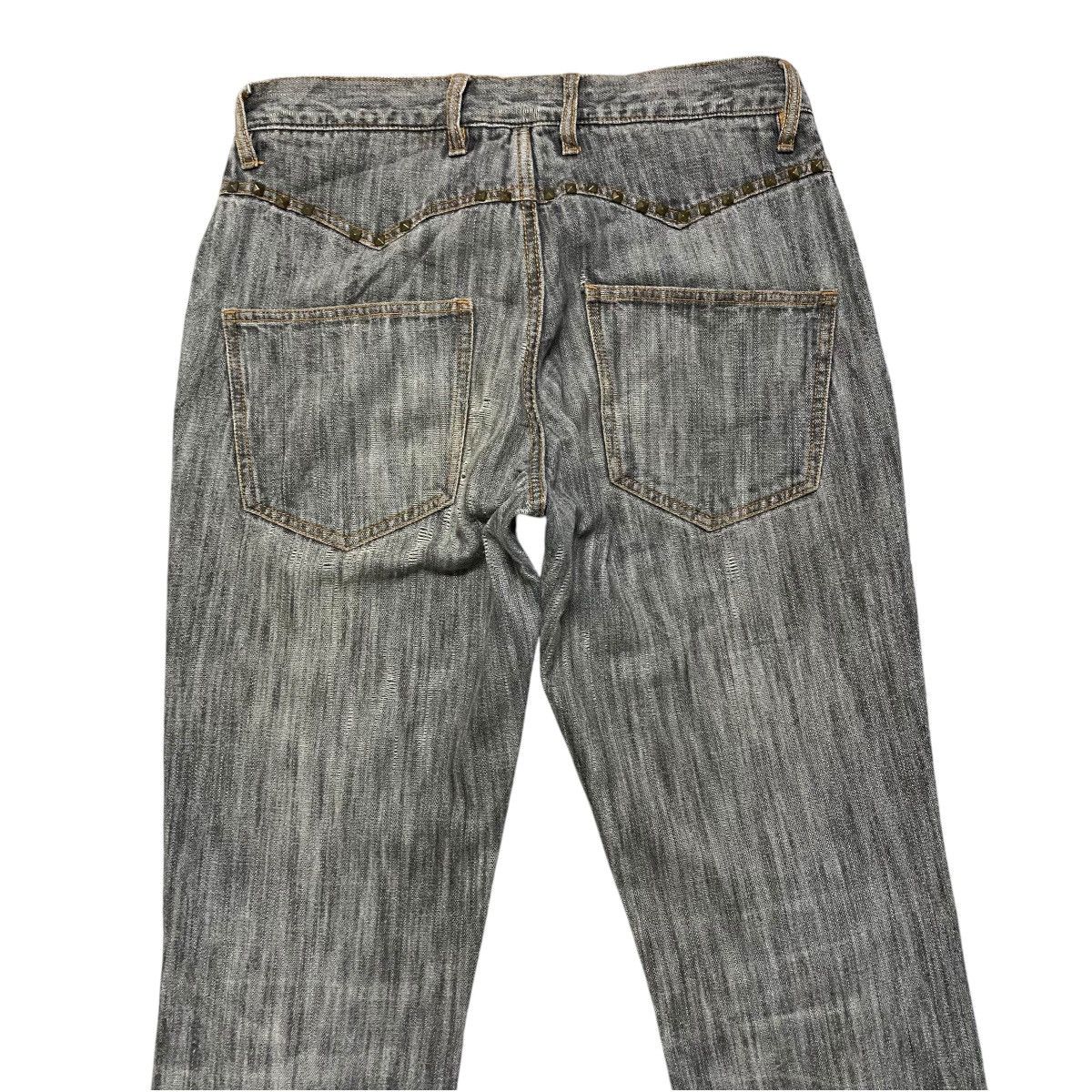 Japanese Brand GUMU INTERNATIONAL Studded Distressed Denim Flare Jeans Size US 31 - 10 Thumbnail