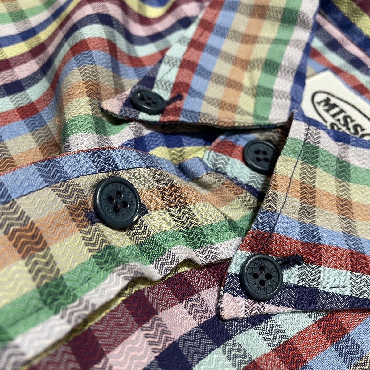 Missoni 90s Missoni Sport Italy Multi Color Striped Shirt Size US XL / EU 56 / 4 - 6 Thumbnail