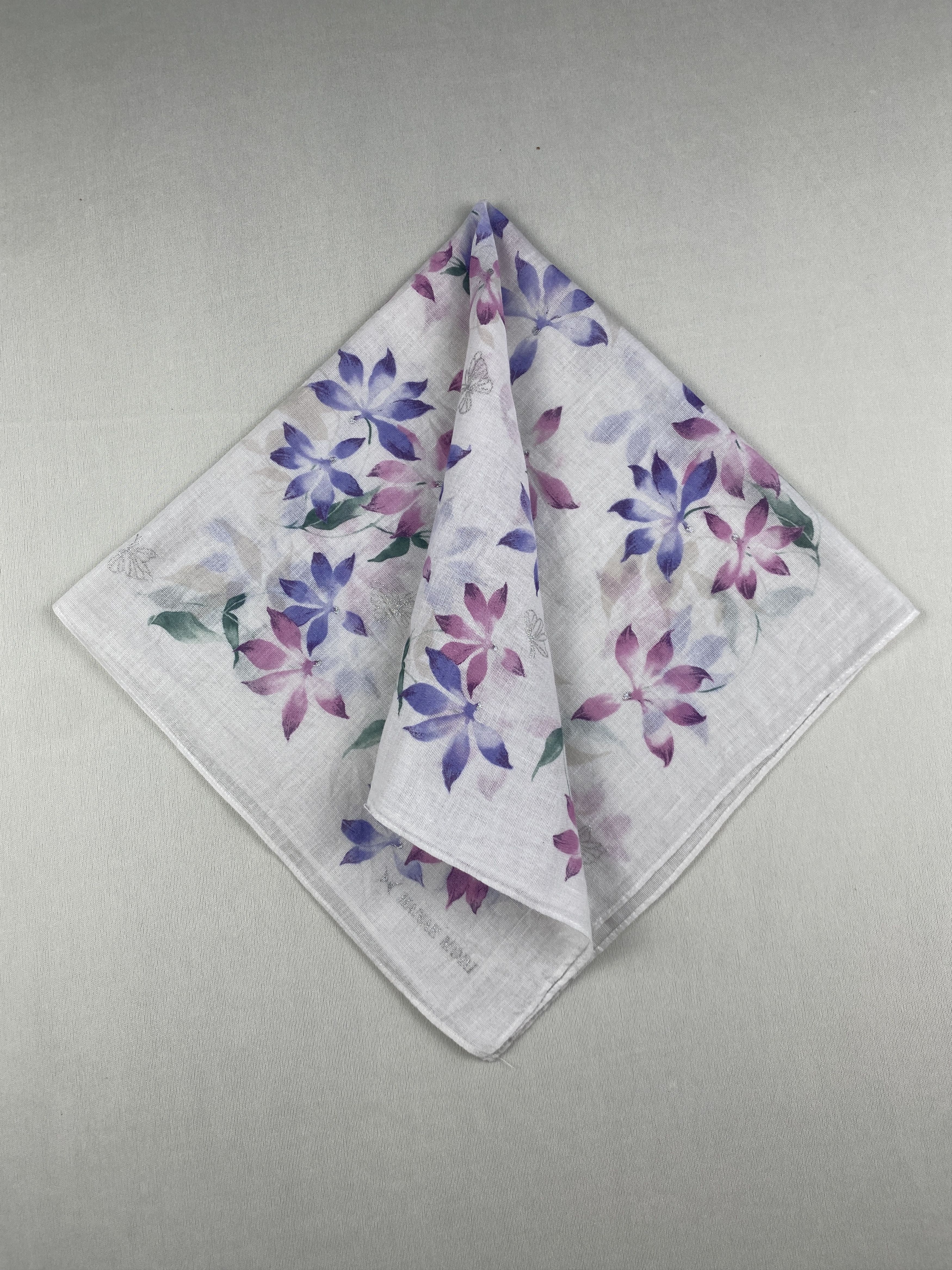 Hanae Mori Vintage Hanae Mori Handkerchief Pocket Square Bandana HM0028 Size ONE SIZE - 2 Thumbnail