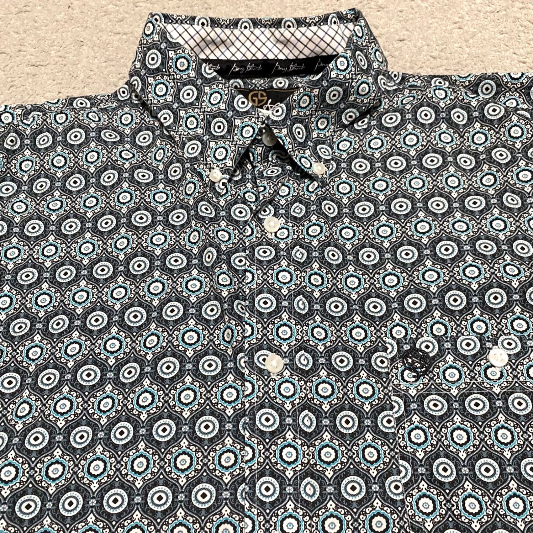 Wrangler Wrangler Shirt 2XL Multicolor Geometric Long Sleeve Button Down Cowboy Mens Size US XXL / EU 58 / 5 - 6 Thumbnail