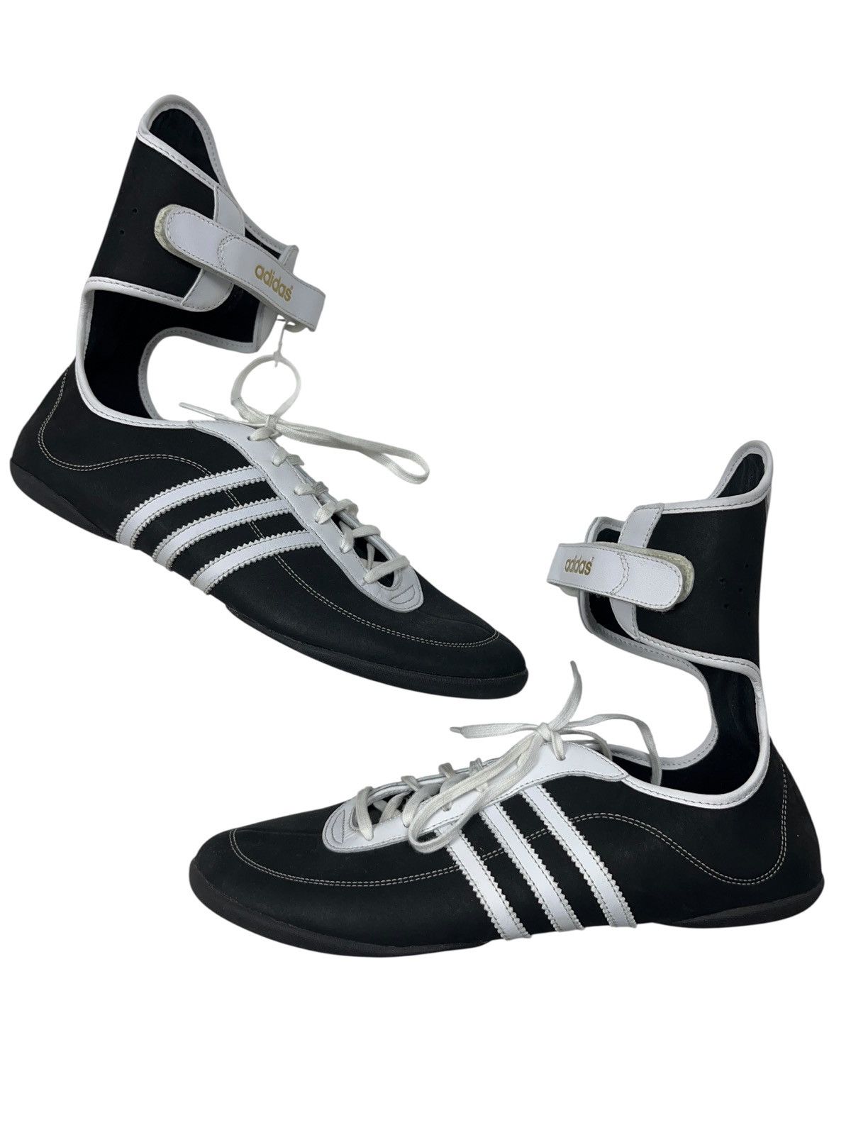 Adidas Vintage 2004 Adidas Mary Jane Hi Leather Sneakers Boxing Size US 9.5 / IT 39.5 - 2 Thumbnail