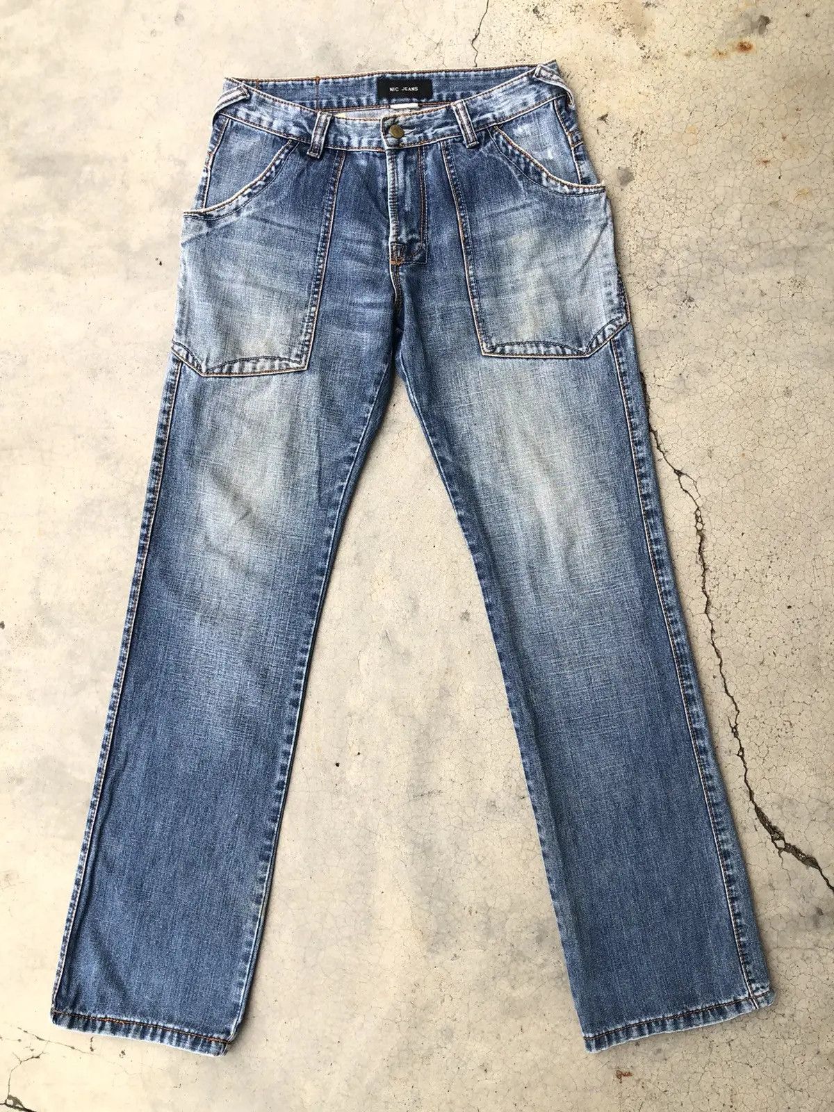 Japanese Brand × Vintage Japanese Distressed Denim Nic Jeans Bush Pocket Rare Design Size US 30 / EU 46 - 1 Thumbnail