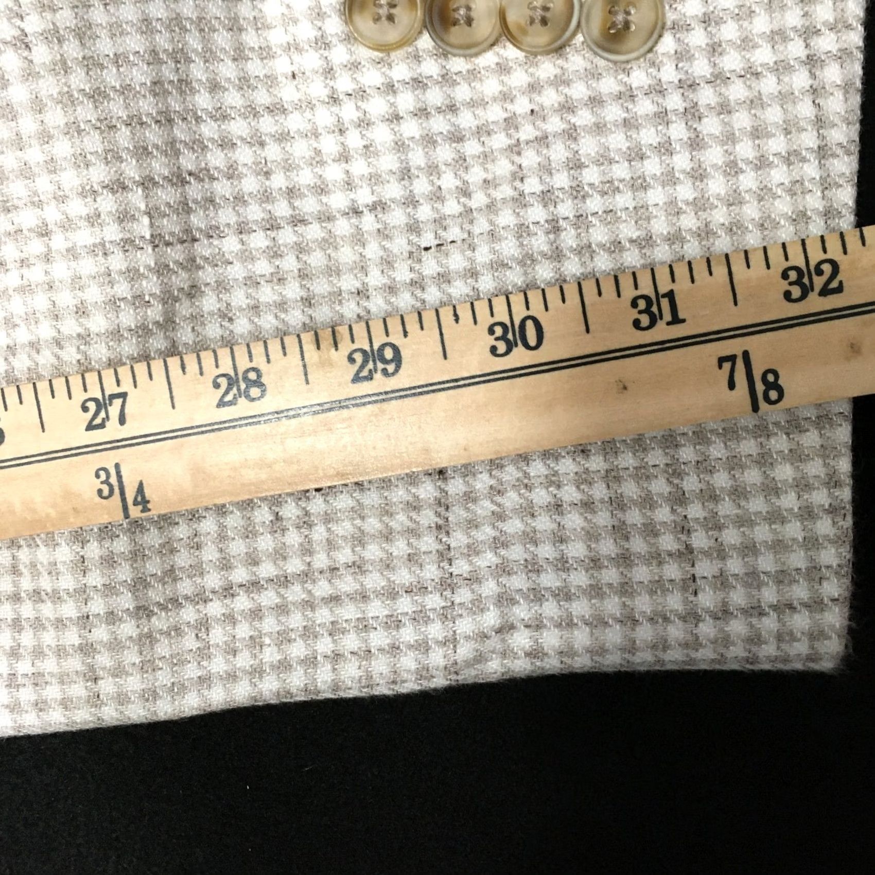 Vintage Patrick James Blazer Jacket Mens Linen wool Beige Preppy Size 42R - 7 Thumbnail