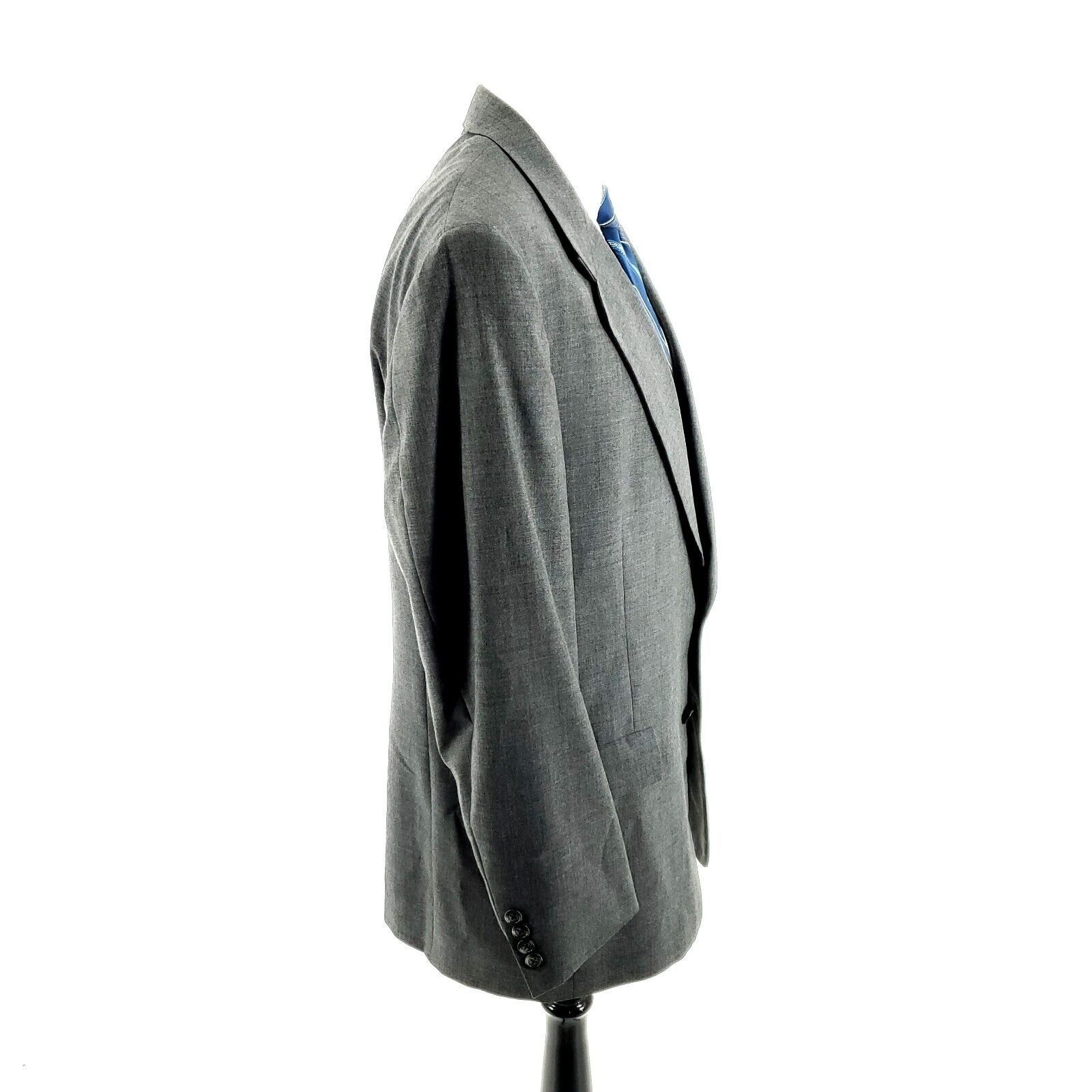Hart Schaffner Marx Hart Schaffner Marx Worsted Wool Polyester 2 Button Blazer 4 Size 42L - 6 Thumbnail