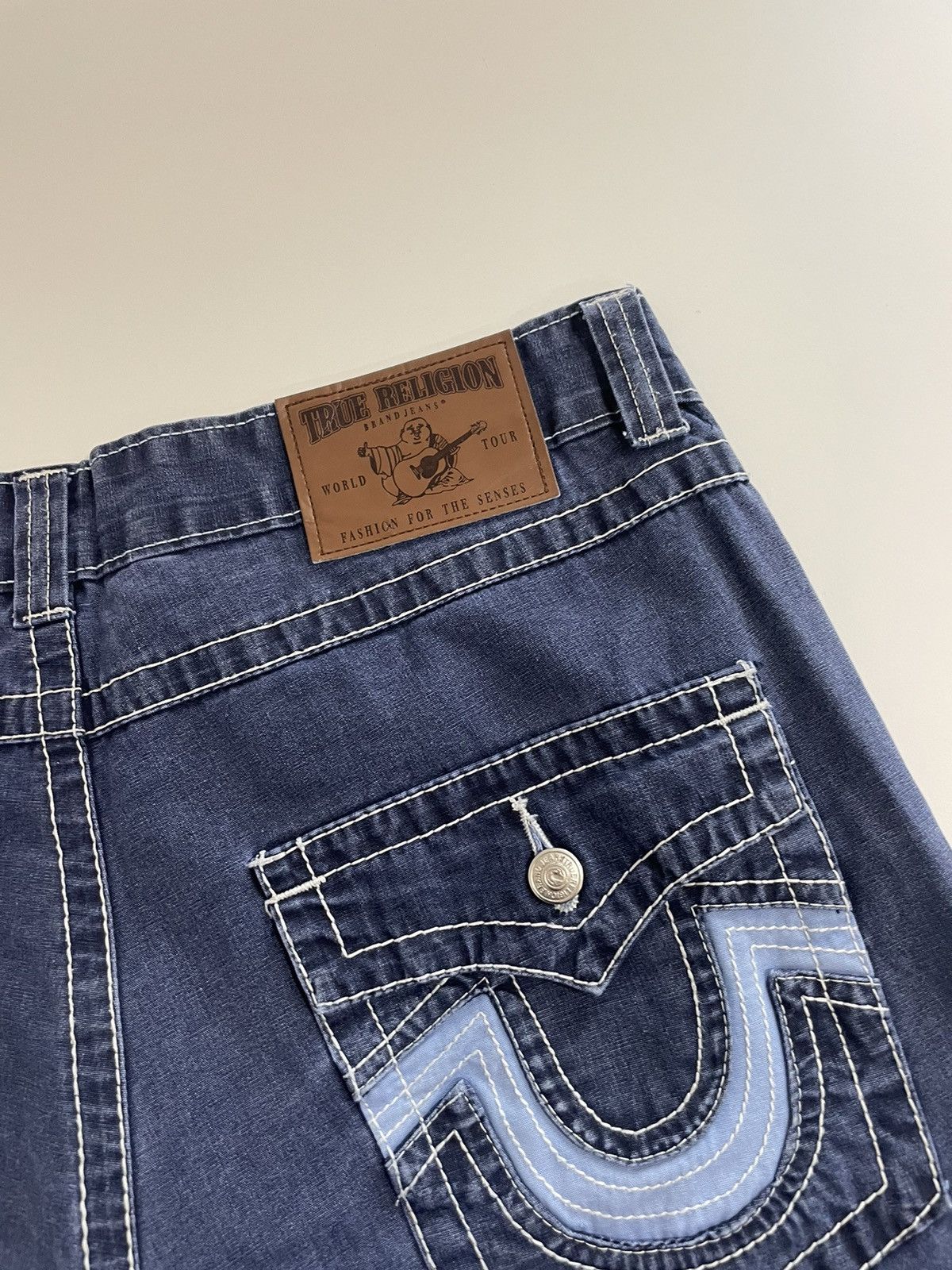 Japanese Brand True Religion Shorts Denim Jeans Blue Size US 34 / EU 50 - 6 Thumbnail