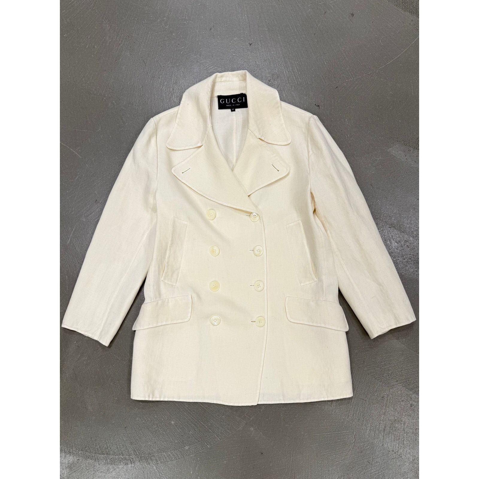 Gucci 1996 Gucci by Tom Ford caban linen coat Size M / US 6-8 / IT 42-44 - 1 Thumbnail