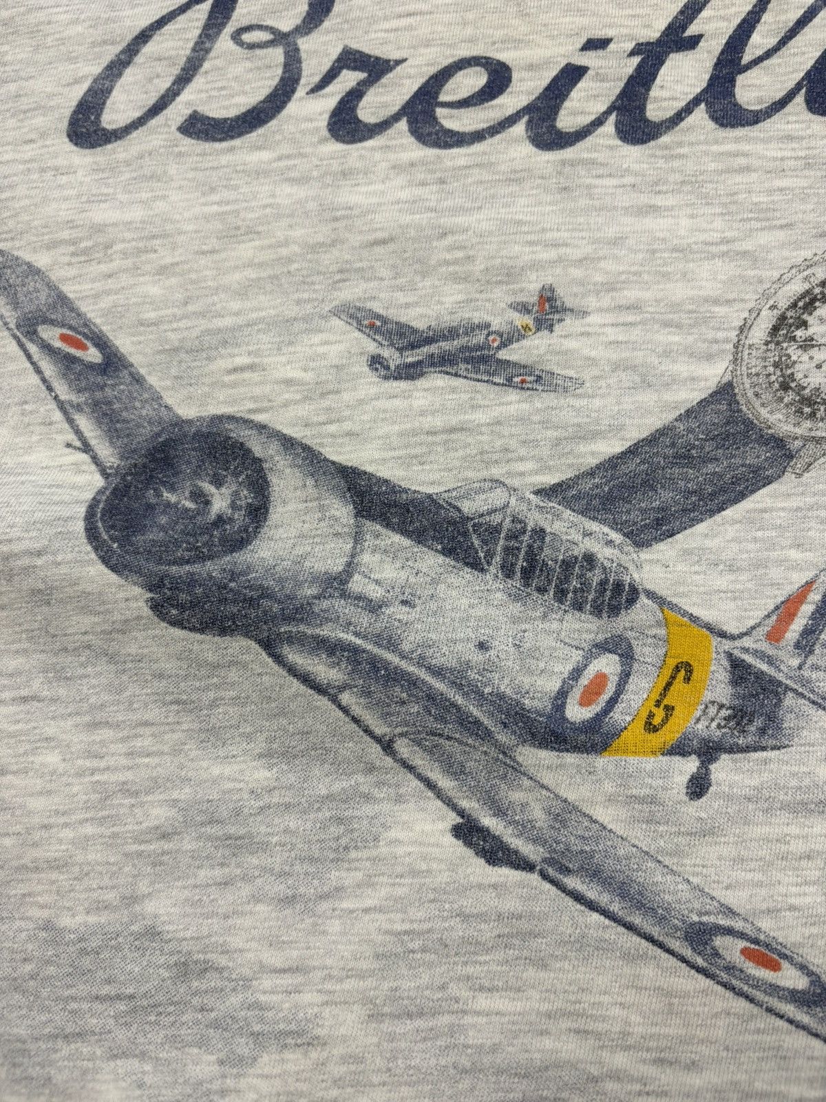 Breitling Vintage 80s Breitling Aviation Graphic T Shirt Watch Promo Size US XL / EU 56 / 4 - 10 Thumbnail