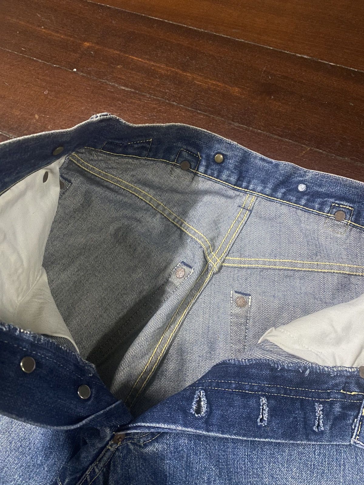 Kapital Vintage Studio D'artisan Selvedge Denim buckle back mud wash Size US 30 / EU 46 - 12 Thumbnail