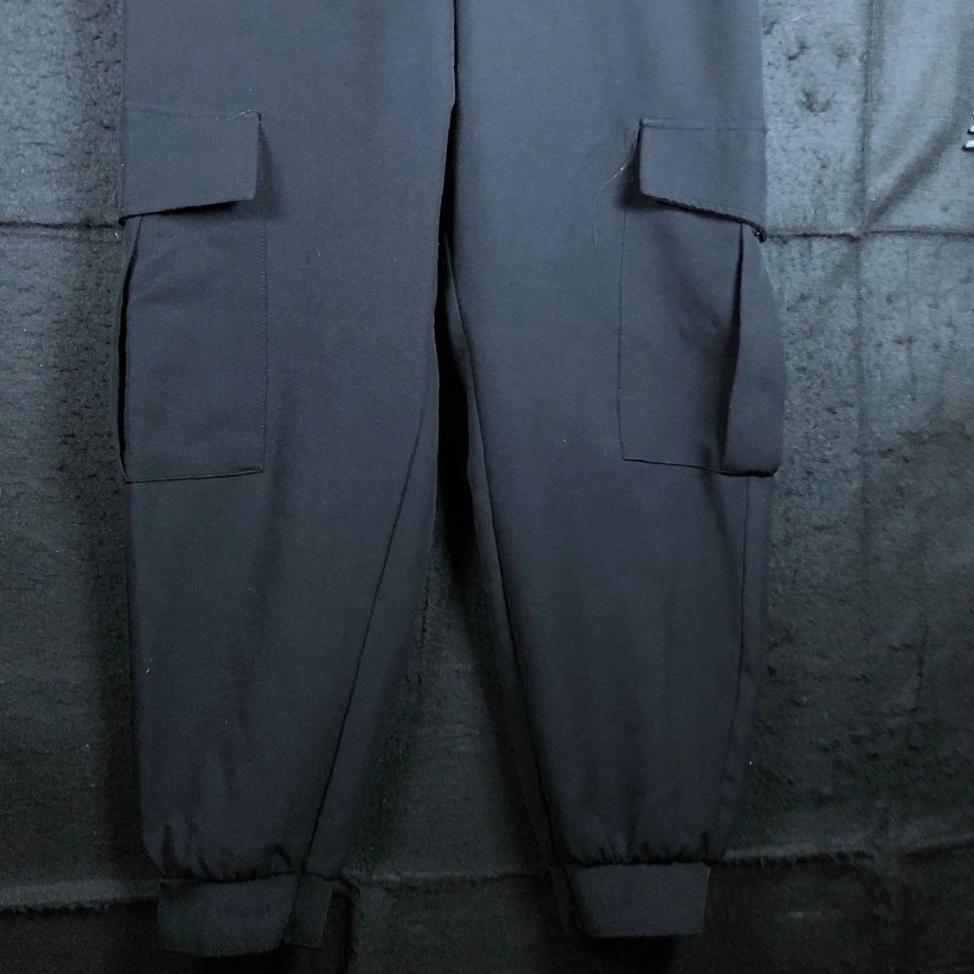 Zara ZARA Women's Pants Black High Rise Loose Cargo Jogger M Size 32" / US 10 / IT 46 - 3 Thumbnail