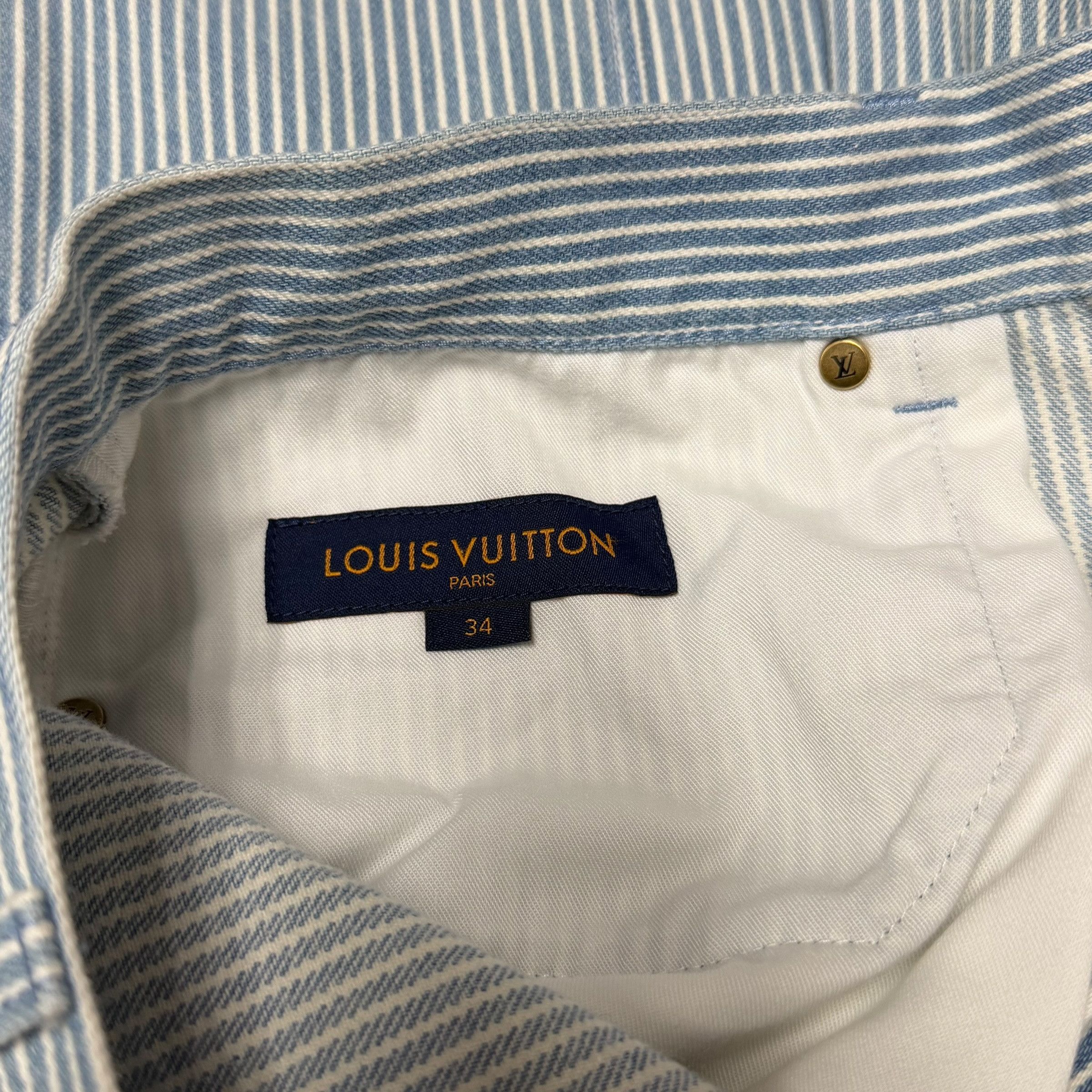 Louis Vuitton Louis Vuitton Watercolor Stripe Denim Cargo Pants 34 Size US 34 / EU 50 - 10 Thumbnail