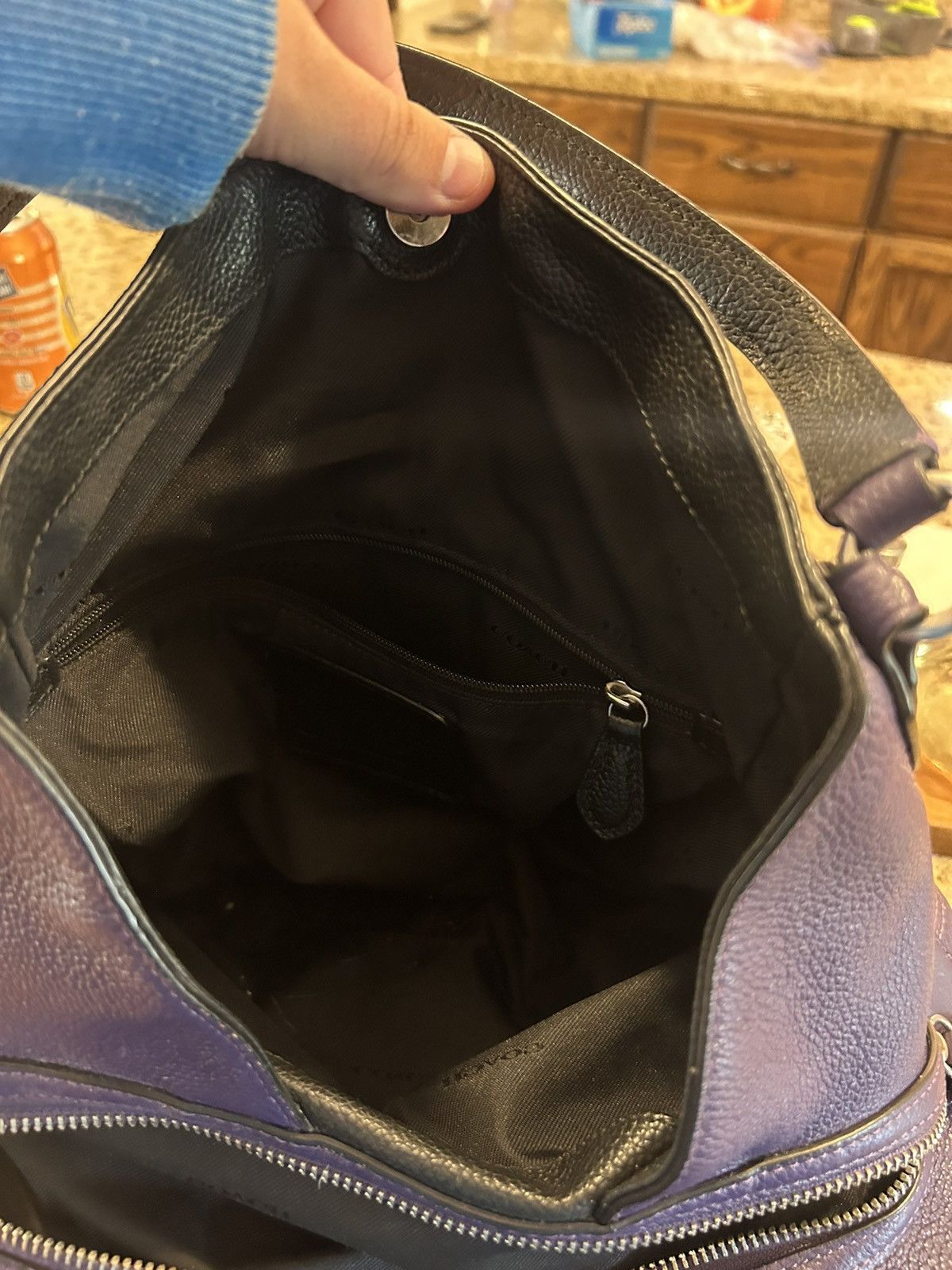 Coach Coach Rich Purple Leather Shoulder Bag Size ONE SIZE - 5 Thumbnail