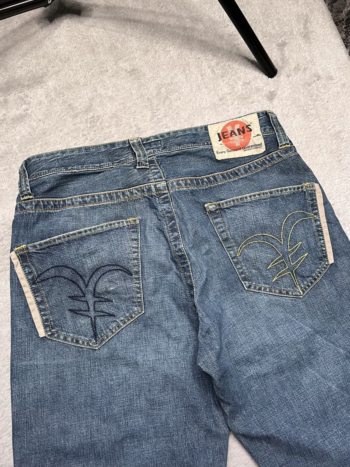 Michiko Koshino Vintage Navy Straight Leg Jeans Michiko Koshino Japan Denim Size US 32 / EU 48 - 7 Thumbnail