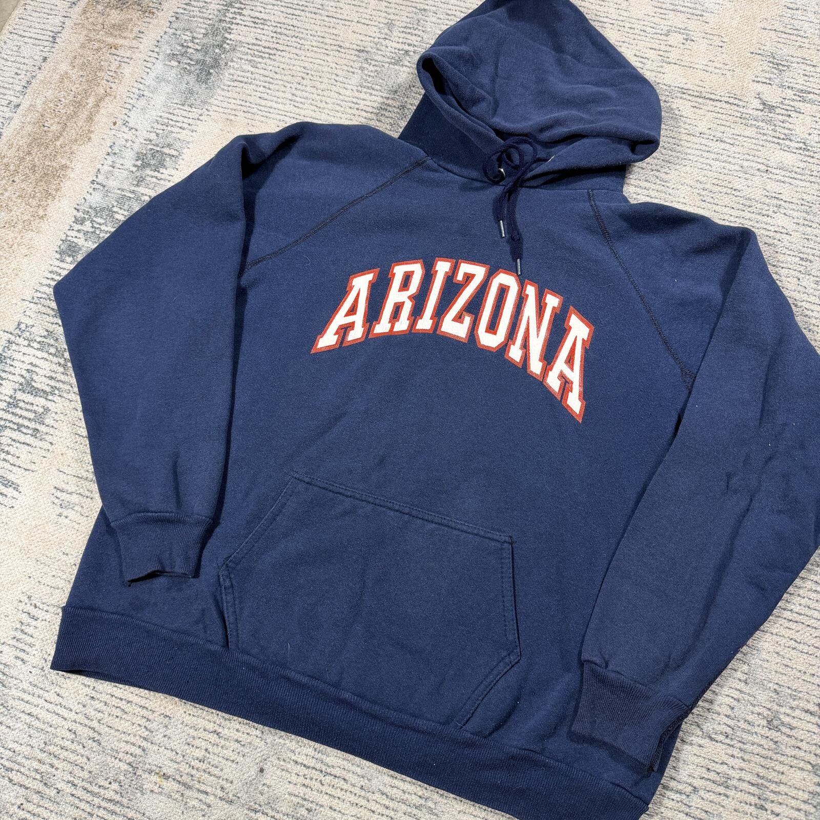Other Vintage 90s Arizona Raglan Hoodie Collegiate Sweatshirt Size ONE SIZE - 2 Thumbnail