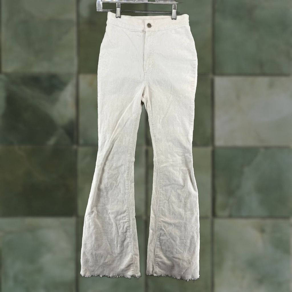 Vintage Cotton Candy LA Womens High Rise Bellbottom Pants XS Cream Size 26" / US 2 / IT 38 - 1 Thumbnail