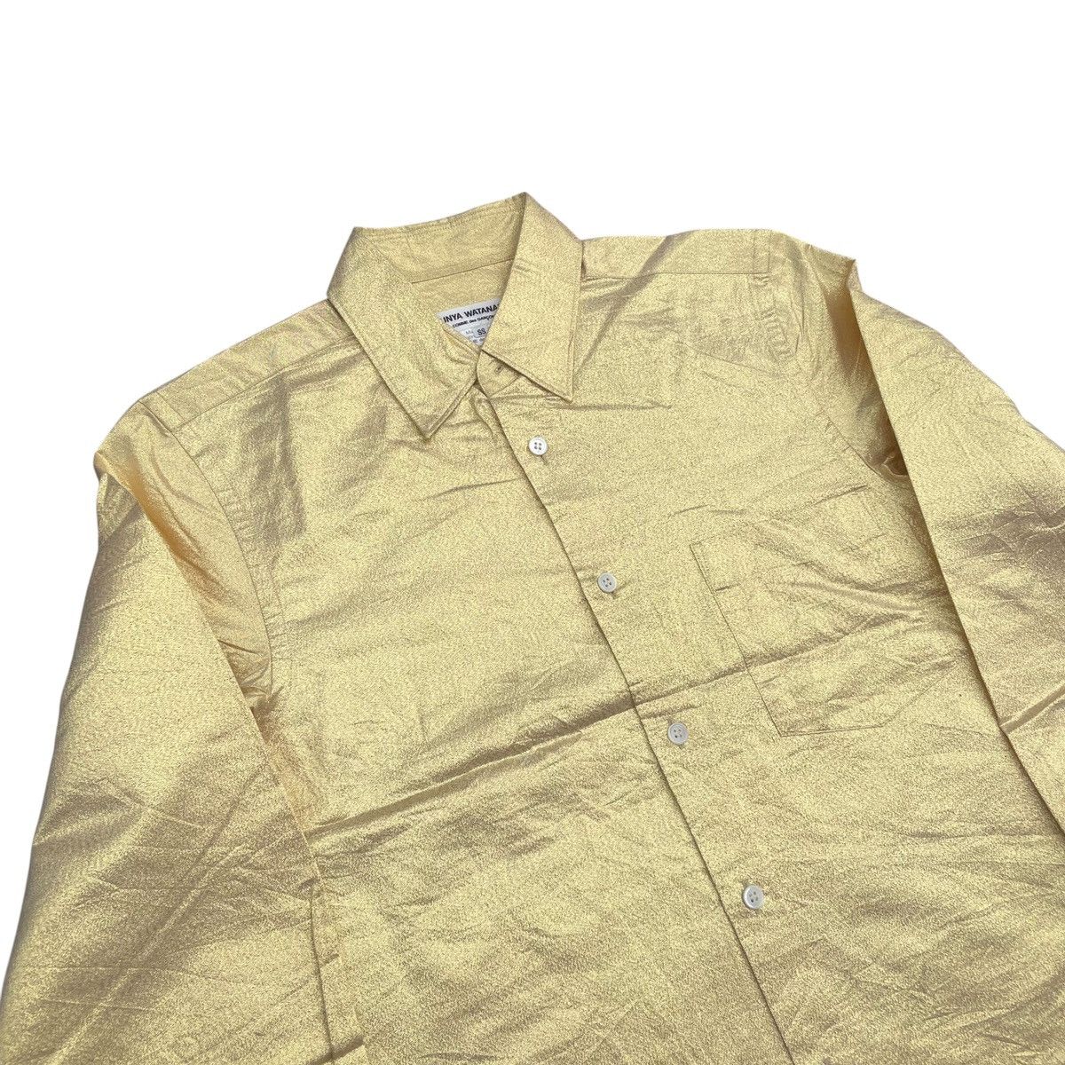 Junya Watanabe AD2006 Junya Watanabe Gold Metallic Shirts Button Up Size US S / EU 44-46 / 1 - 2 Thumbnail