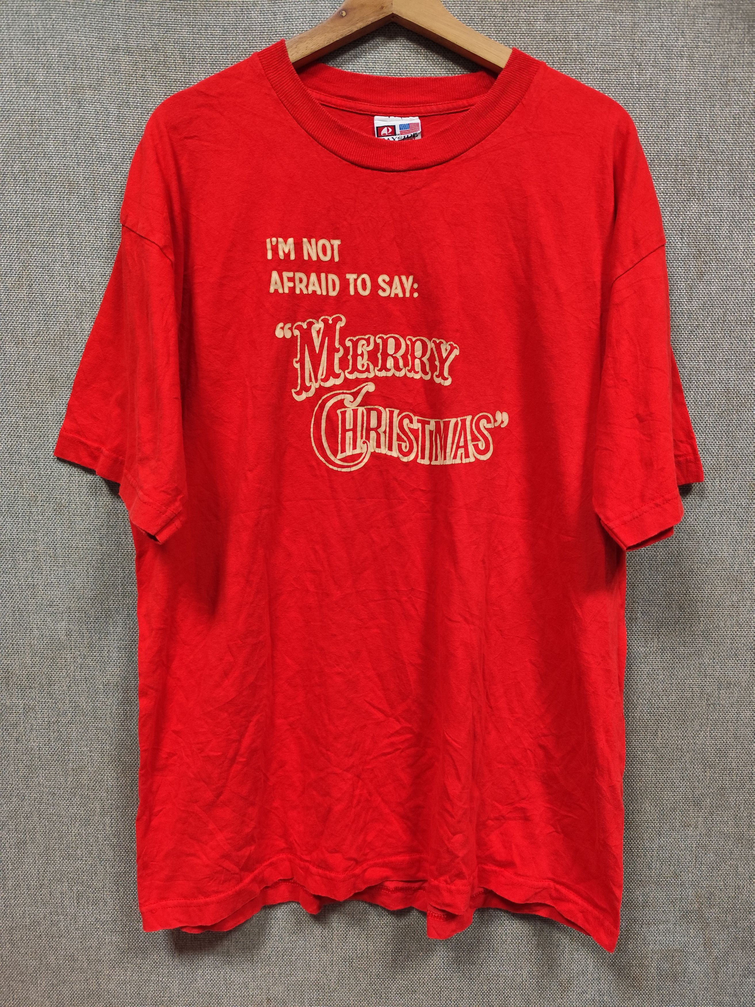 Vintage Vintage 90s t shirt I'm not afraid to say merry christmas Size US XL / EU 56 / 4 - 1 Thumbnail